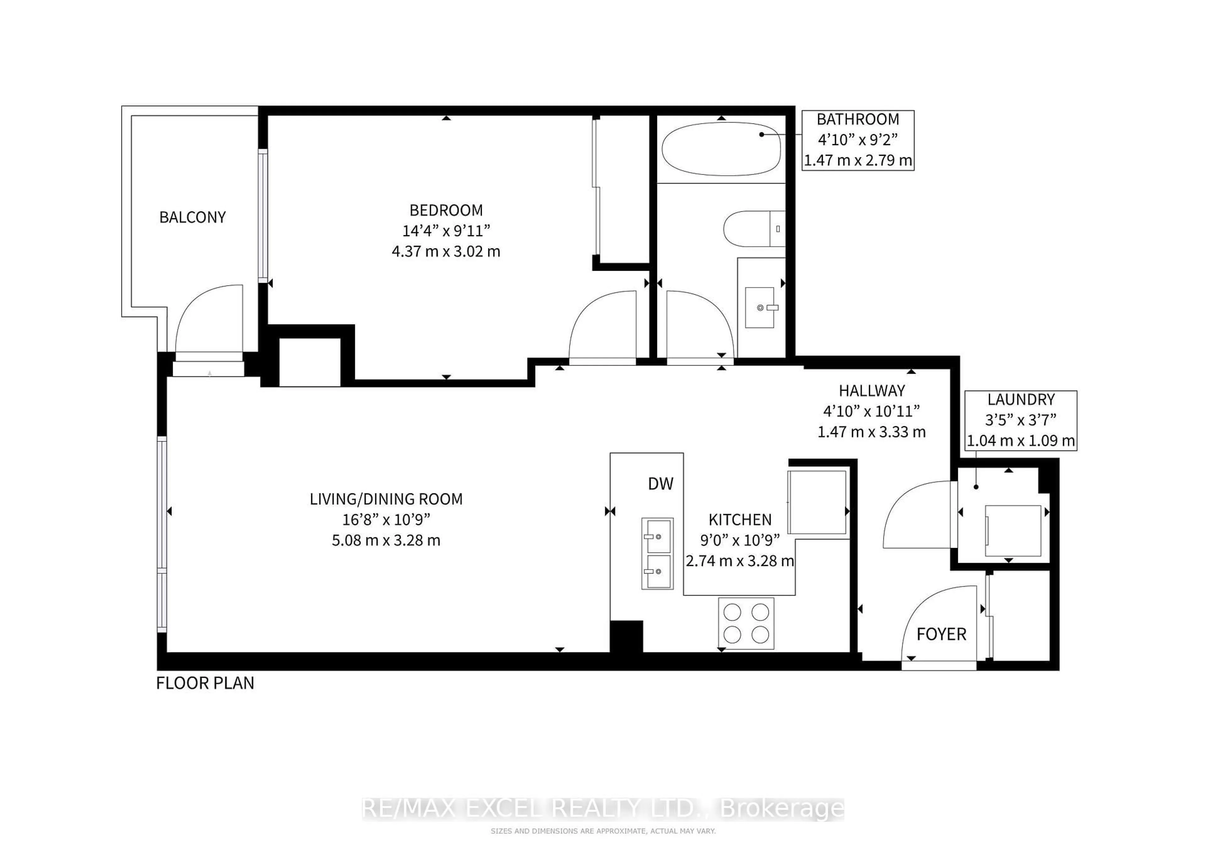 Floor plan for 1 Uptown Dr #1210, Markham Ontario L3R 5C1