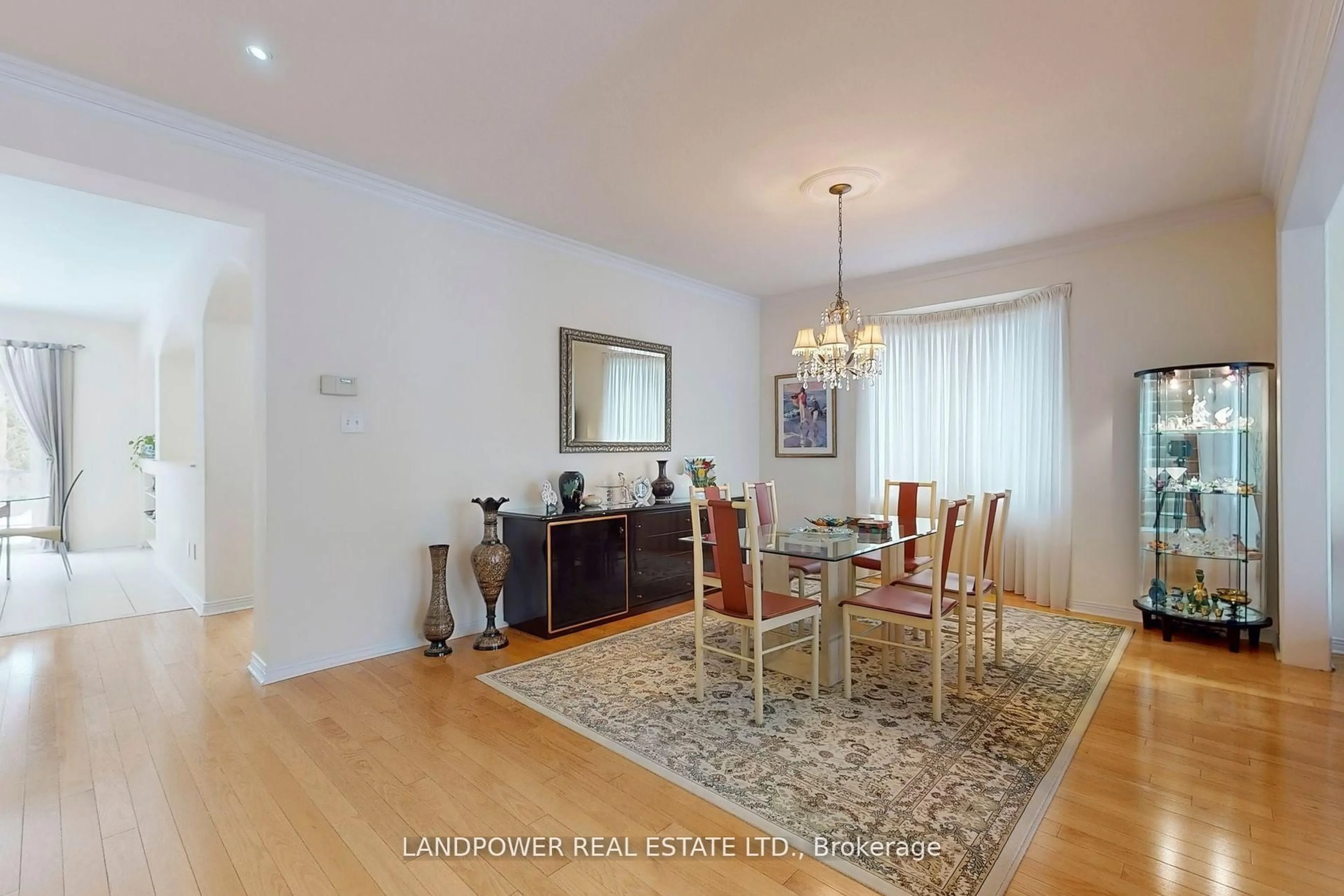 Dining room, wood/laminate floor for 77 Burndenford Cres, Markham Ontario L3P 7S9