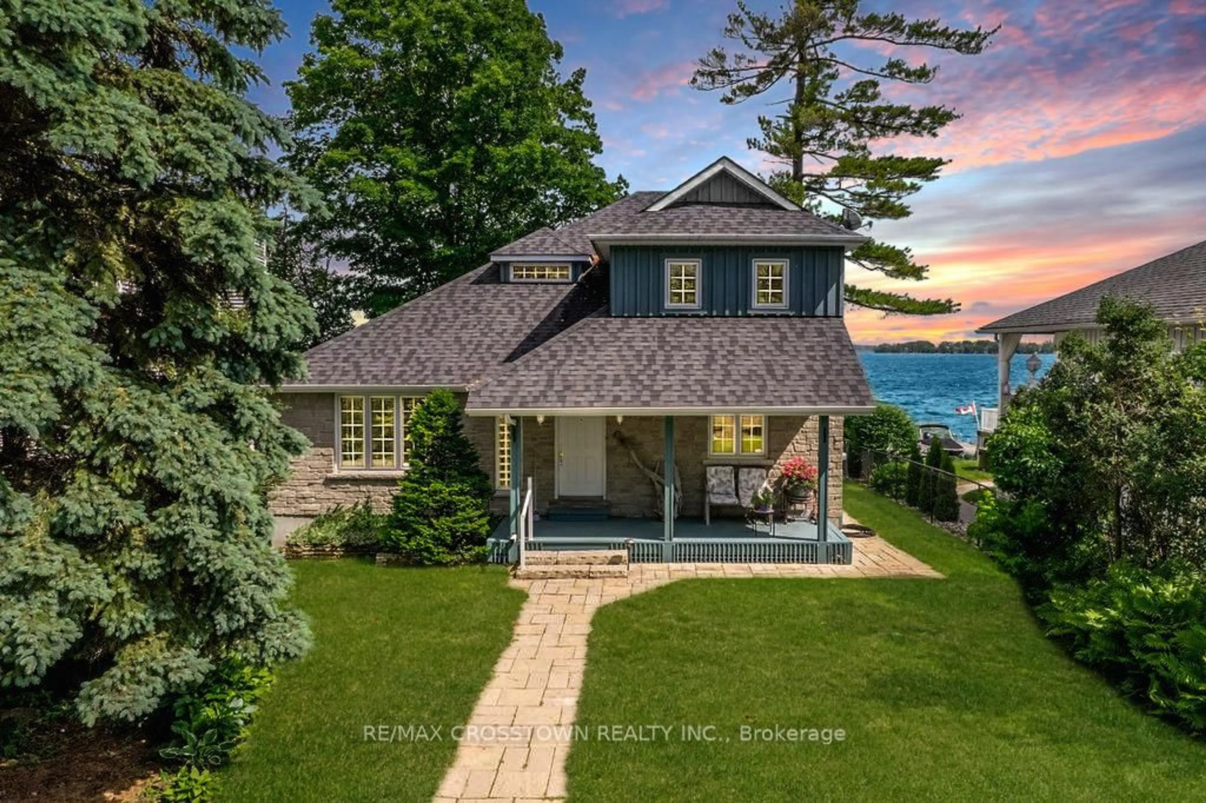A pic from outside/outdoor area/front of a property/back of a property/a pic from drone, water/lake/river/ocean view for 665 Lakelands Ave, Innisfil Ontario L9S 4E5