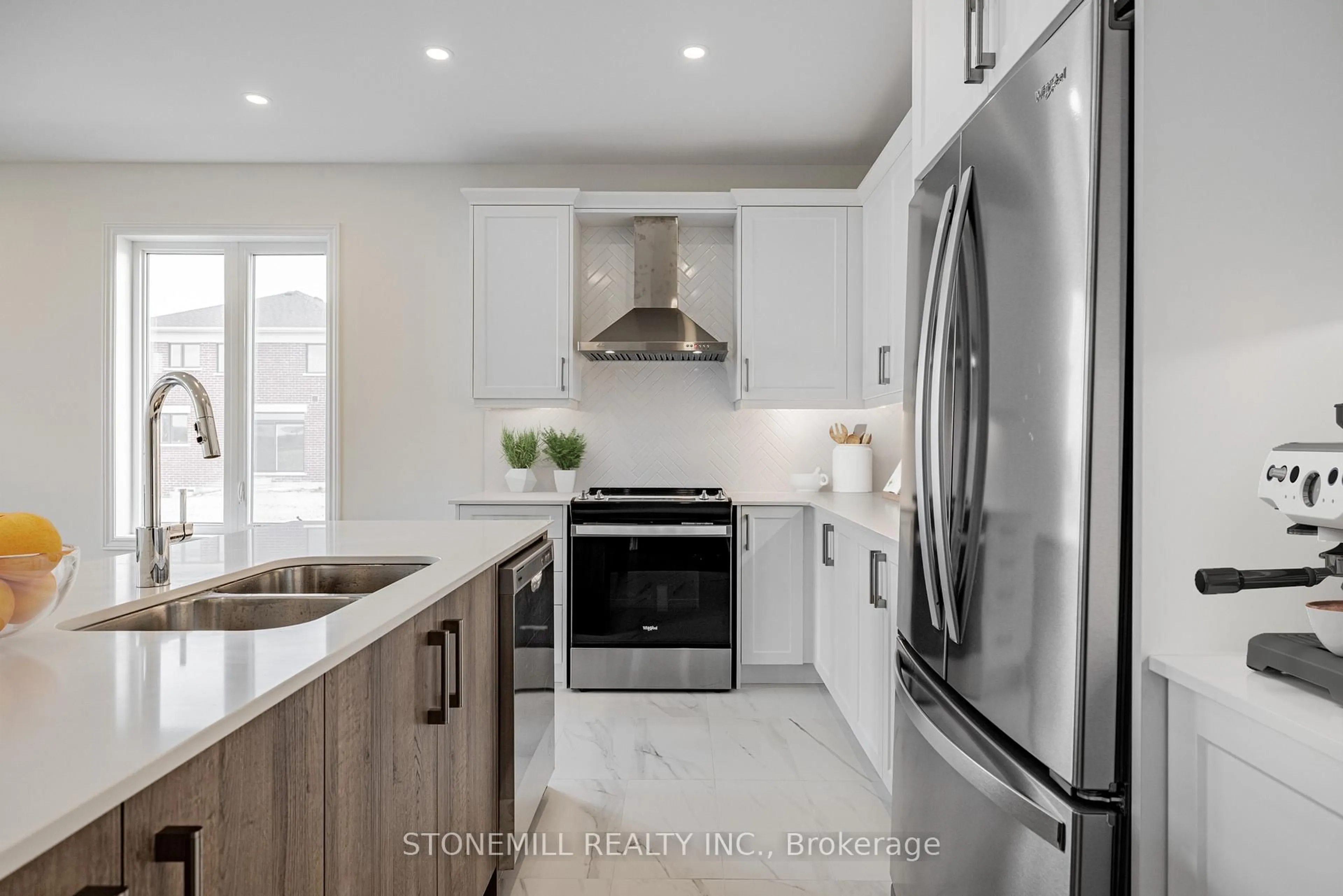Contemporary kitchen, ceramic/tile floor for 2 Henderson St, Essa Ontario L0M 1B1