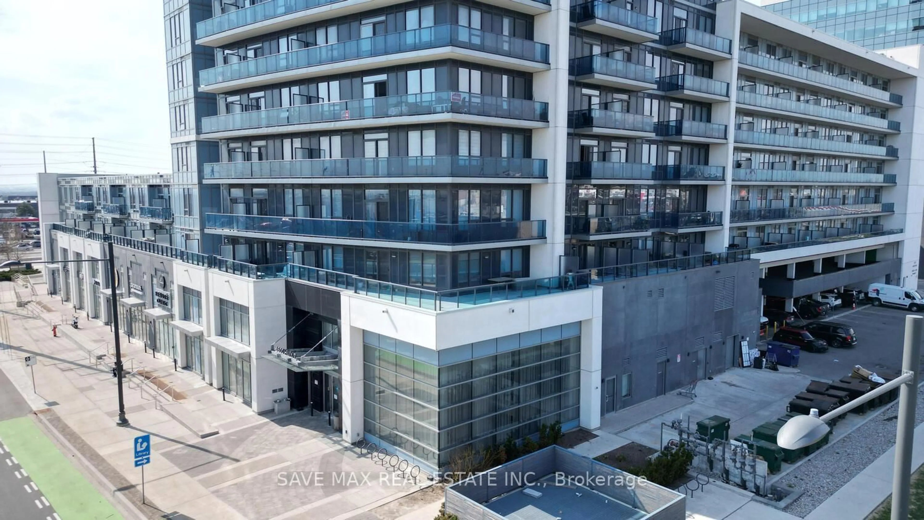 A pic from outside/outdoor area/front of a property/back of a property/a pic from drone, city buildings view from balcony for 3600 Highway 7 Rd #507, Vaughan Ontario L4L 0G7