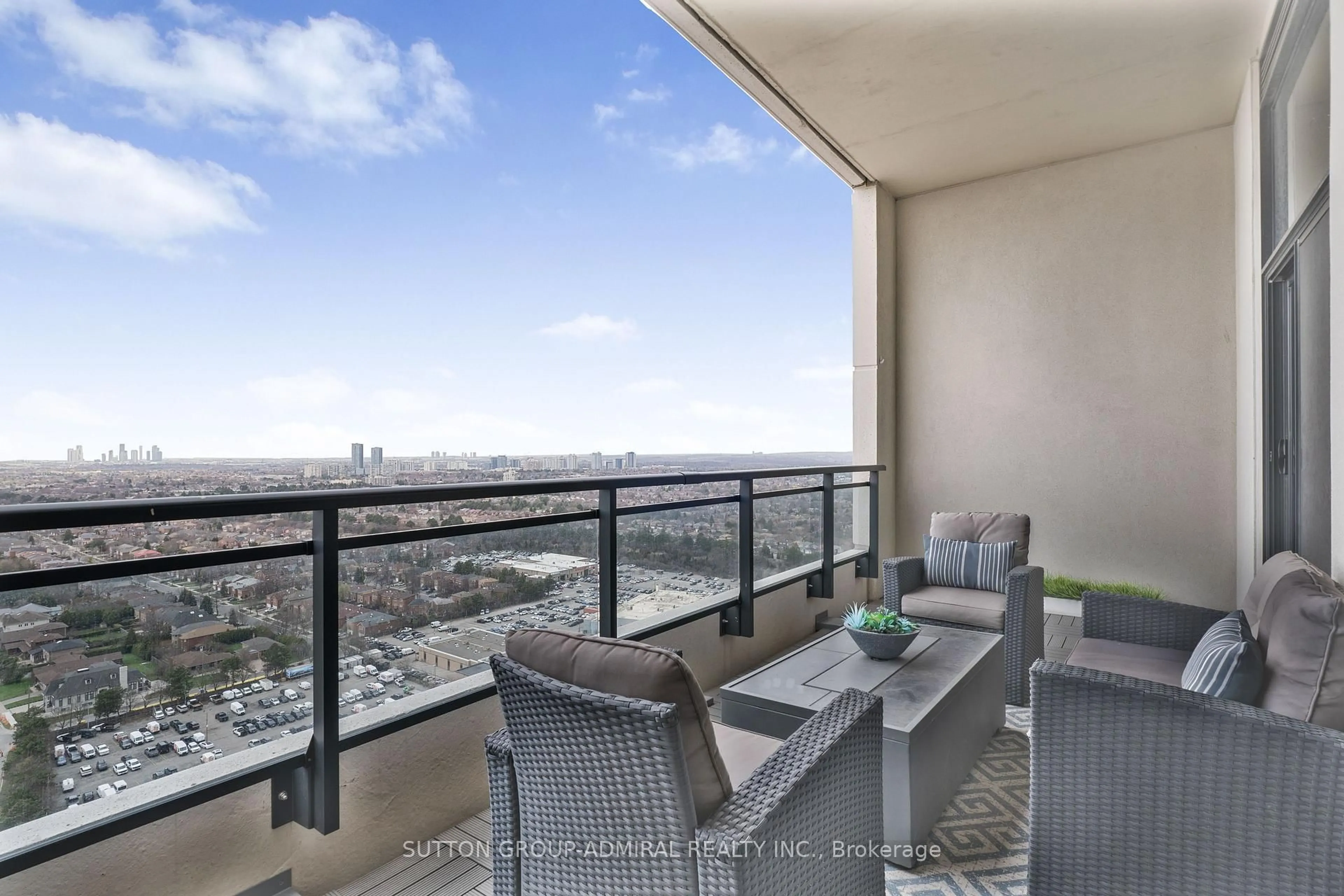 Balcony in the apartment, water/lake/river/ocean view for 1 Grandview Ave #3006, Markham Ontario L3T 0G7