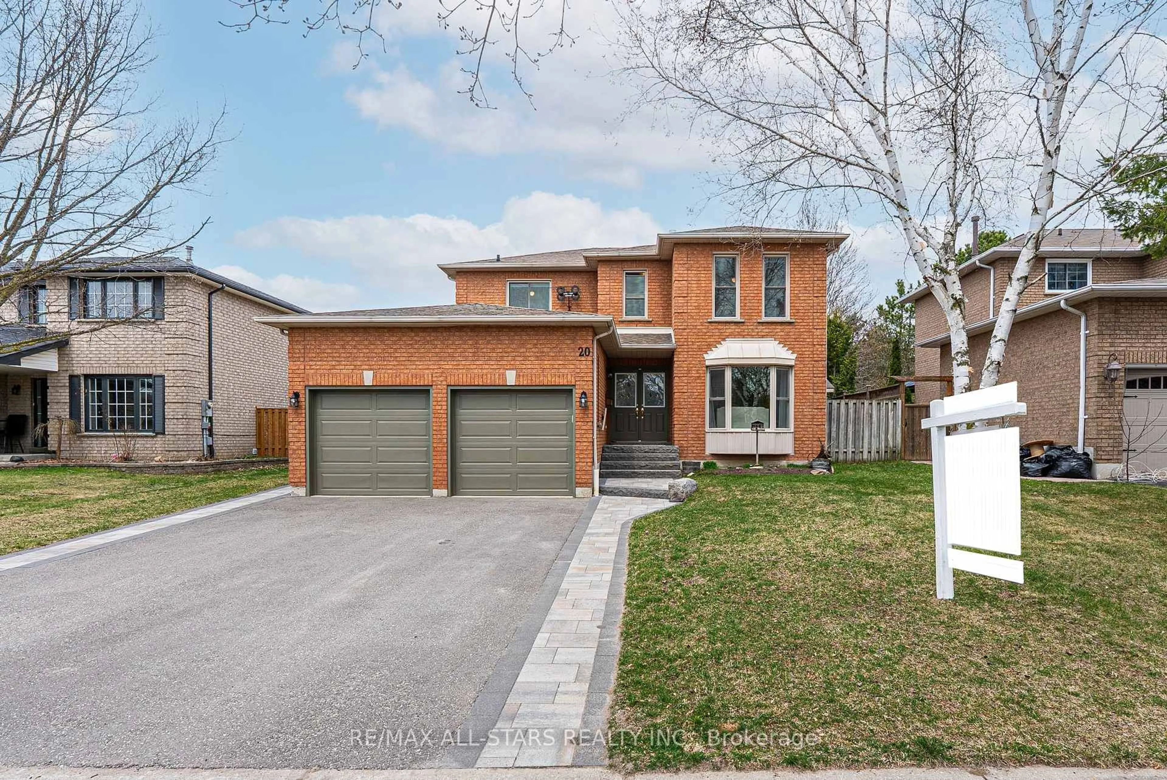 Home with brick exterior material, street for 20 Enzo Cres, Uxbridge Ontario L9P 1M2