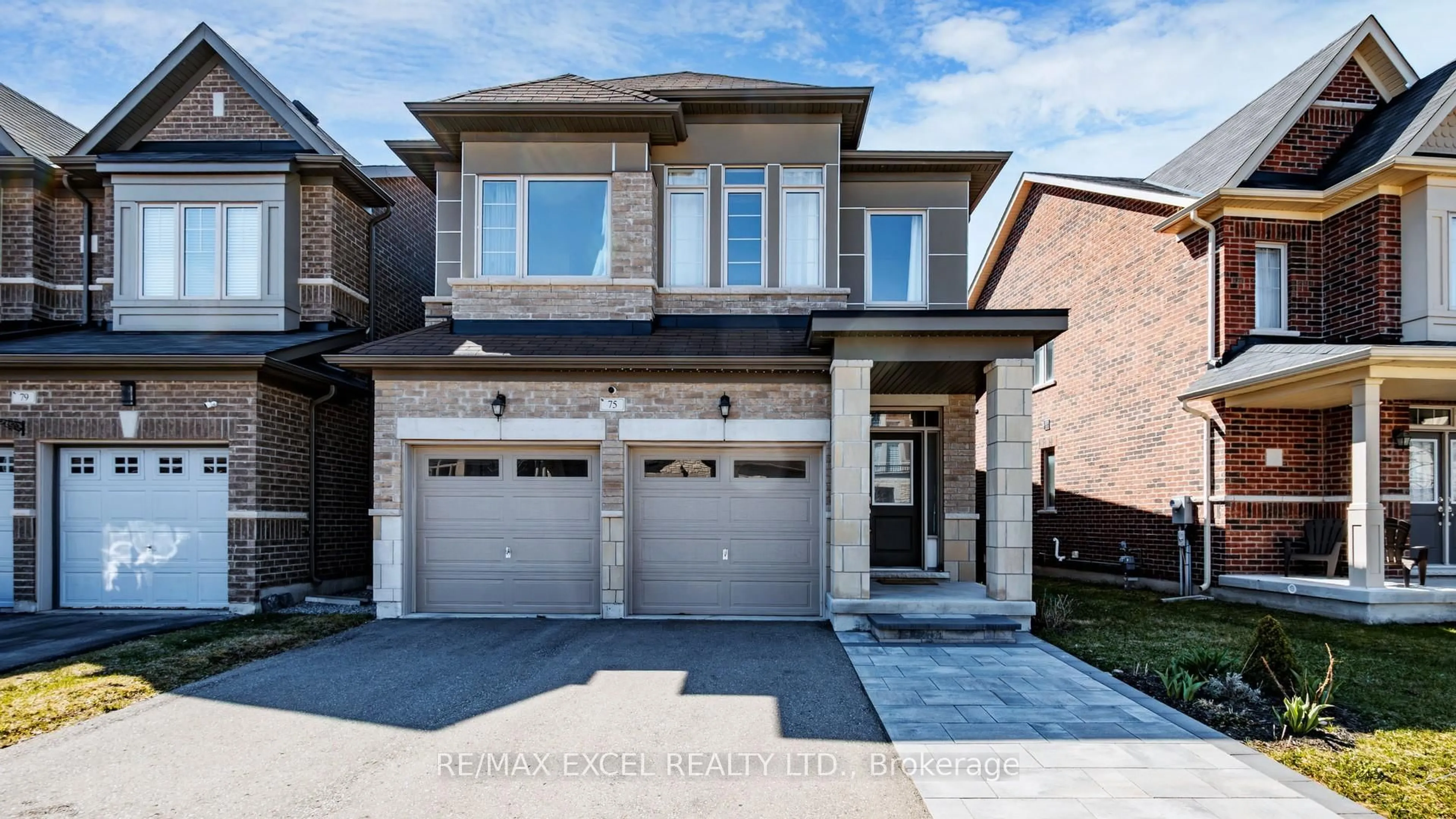 Home with brick exterior material, street for 75 Chouinard Way, Aurora Ontario L4G 7C4