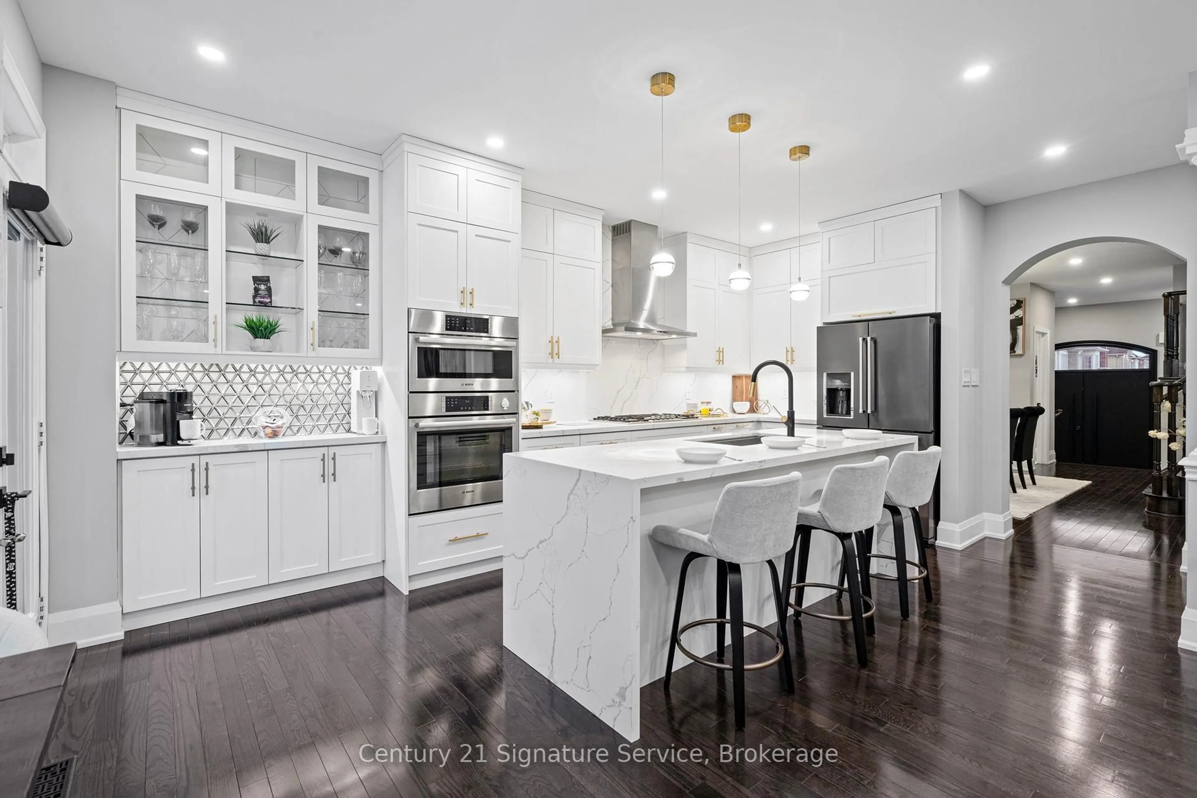 Contemporary kitchen, ceramic/tile floor for 68 Greendale Ave, Whitchurch-Stouffville Ontario L4A 0S2