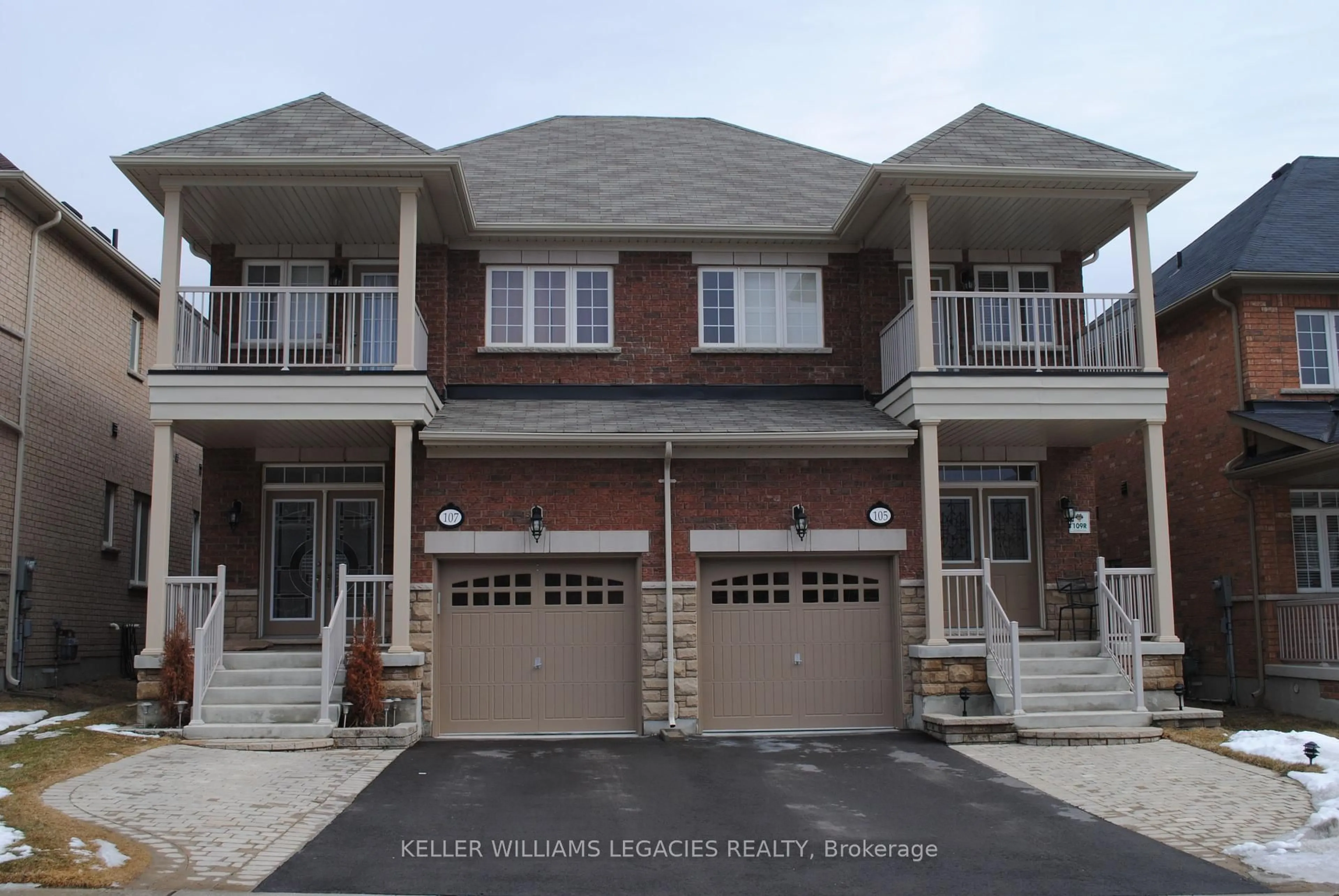 Home with brick exterior material, street for 107 Paperbark Ave, Vaughan Ontario L6A 0Y2