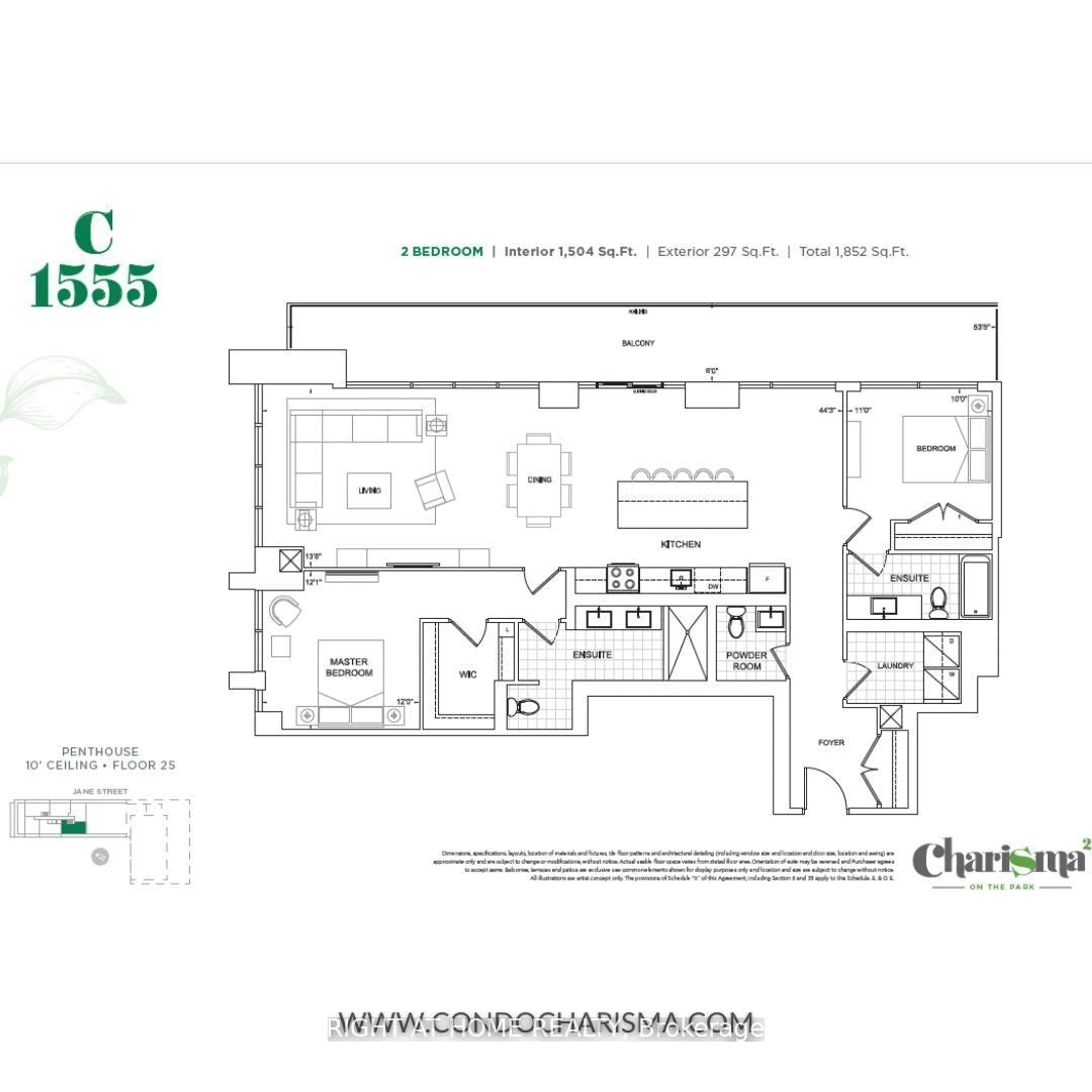 Floor plan for 8960 Jane St #LPH106, Vaughan Ontario L4K 2M9