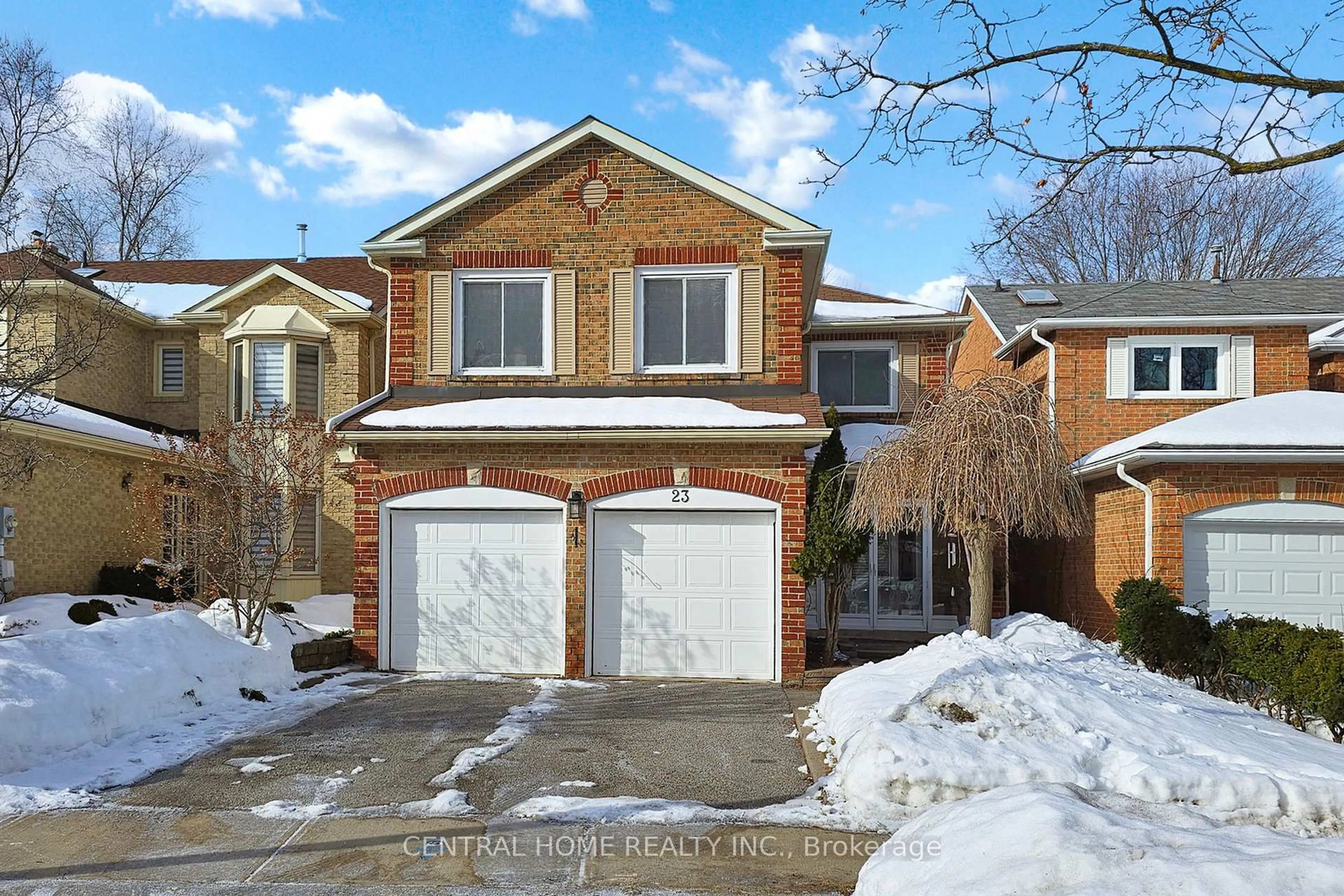 Home with brick exterior material, street for 23 Heatherton Way, Vaughan Ontario L4J 3E6