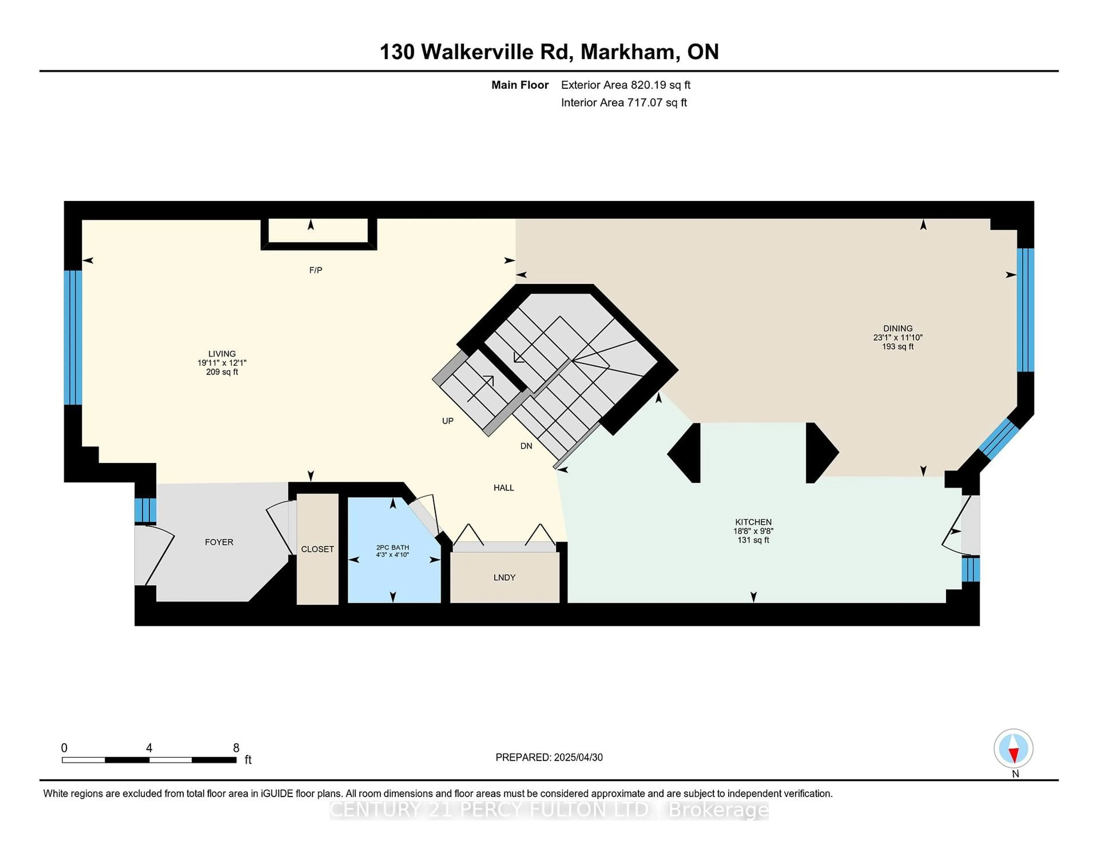 Floor plan for 130 Walkerville Rd, Markham Ontario L6B 1B6