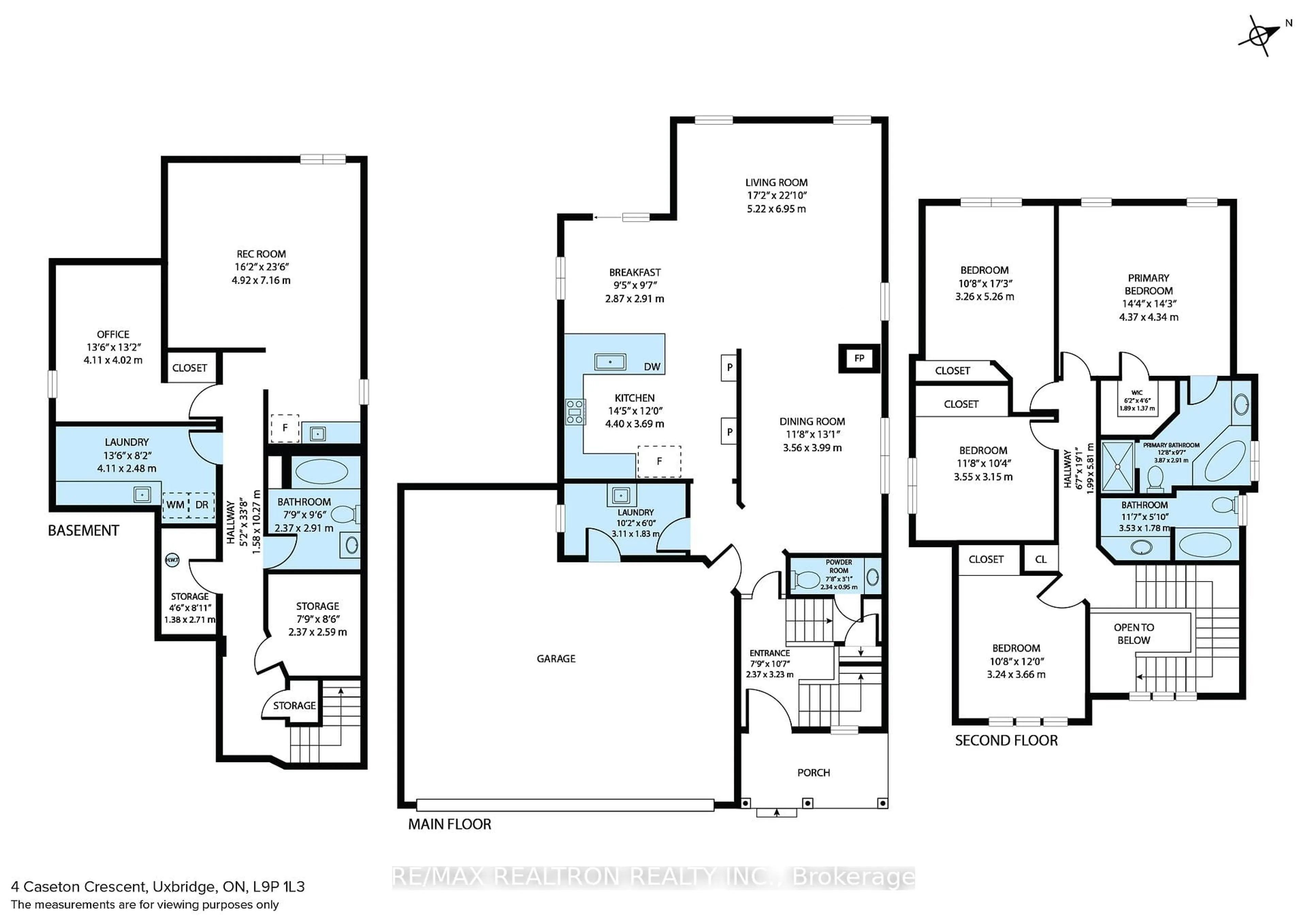 Floor plan for 4 Caseton Cres, Uxbridge Ontario L9P 1Z8
