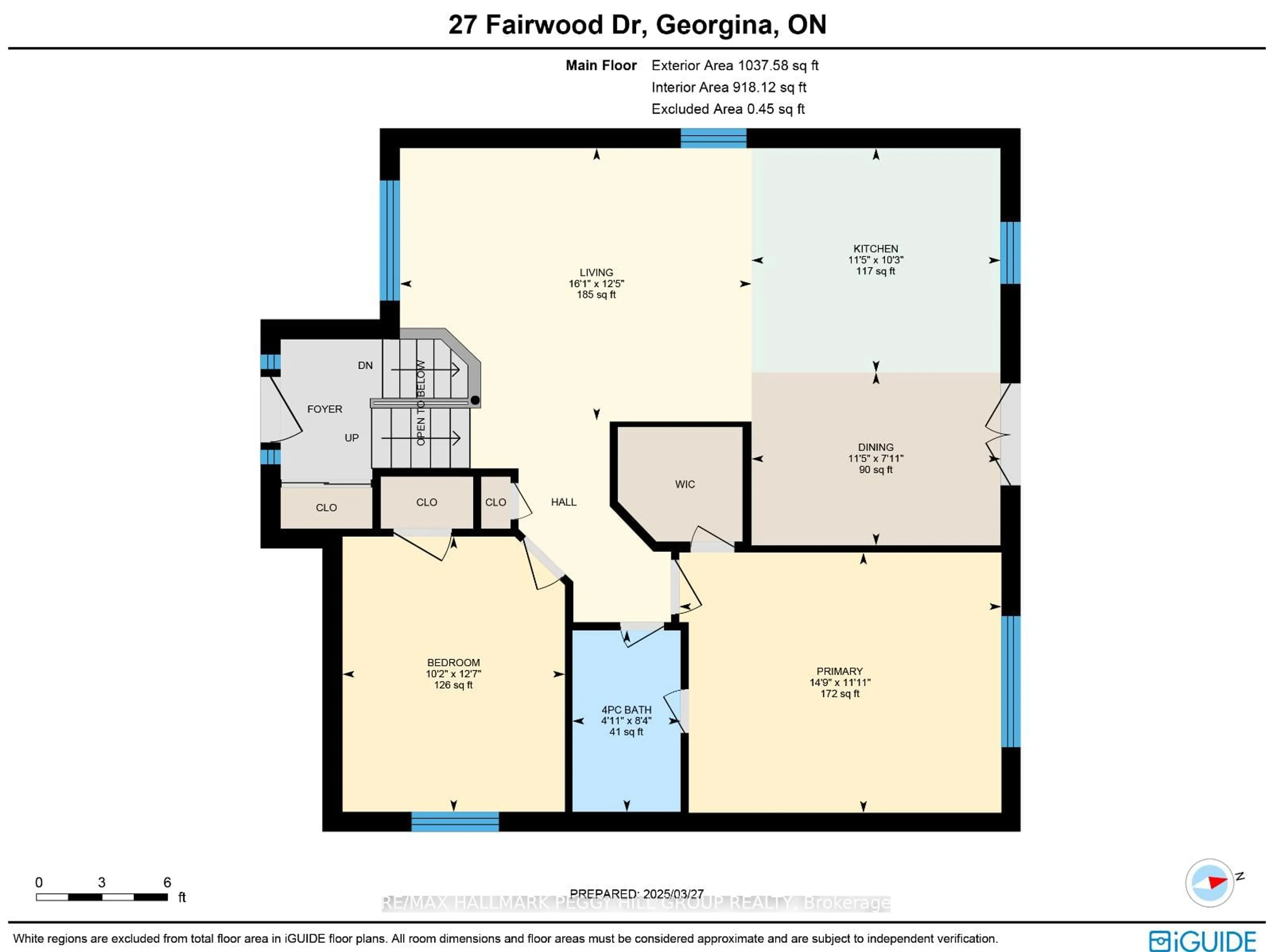 Floor plan for 27 Fairwood Dr, Georgina Ontario L4P 3X6