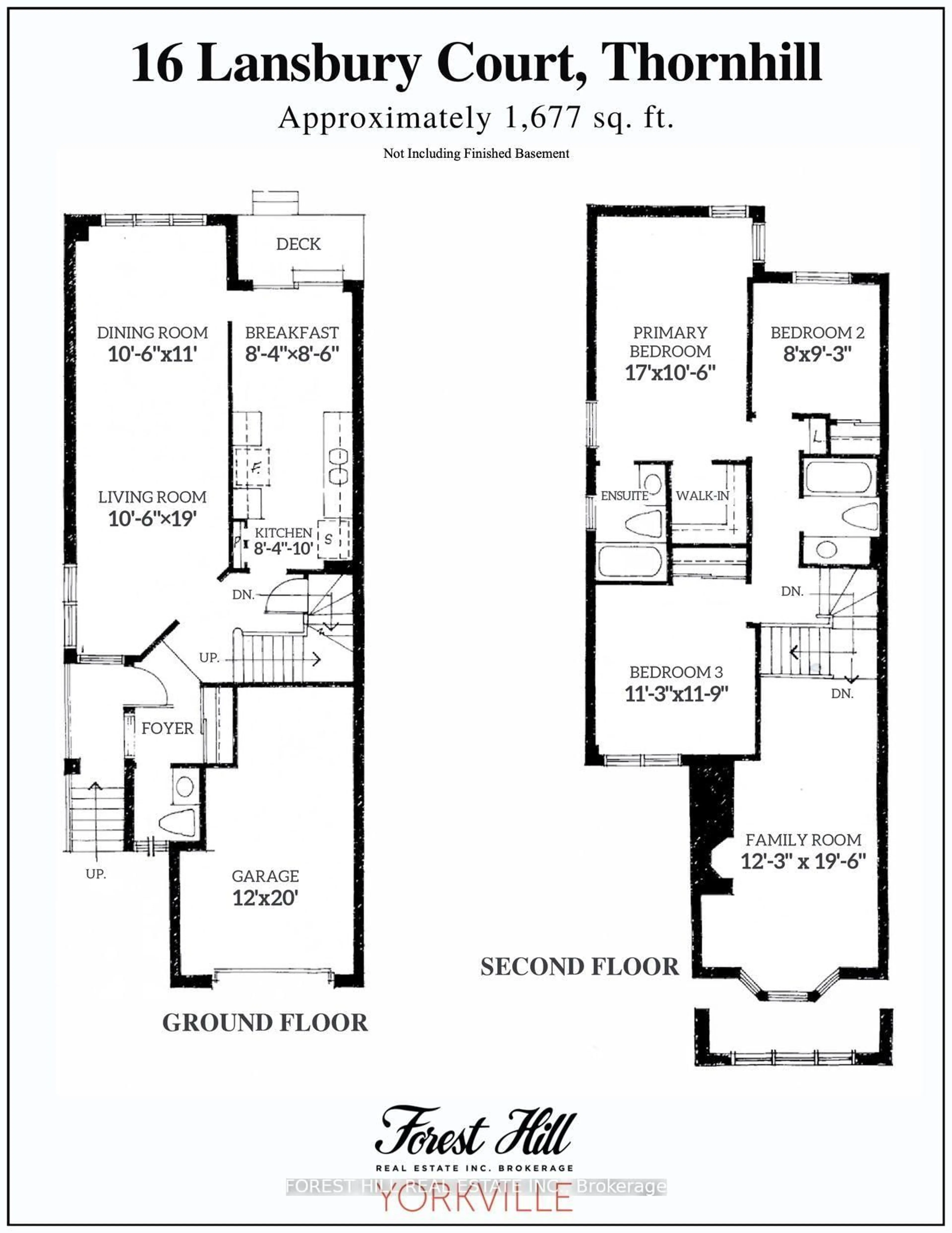 Floor plan for 16 Lansbury Crt, Vaughan Ontario L4J 3J9