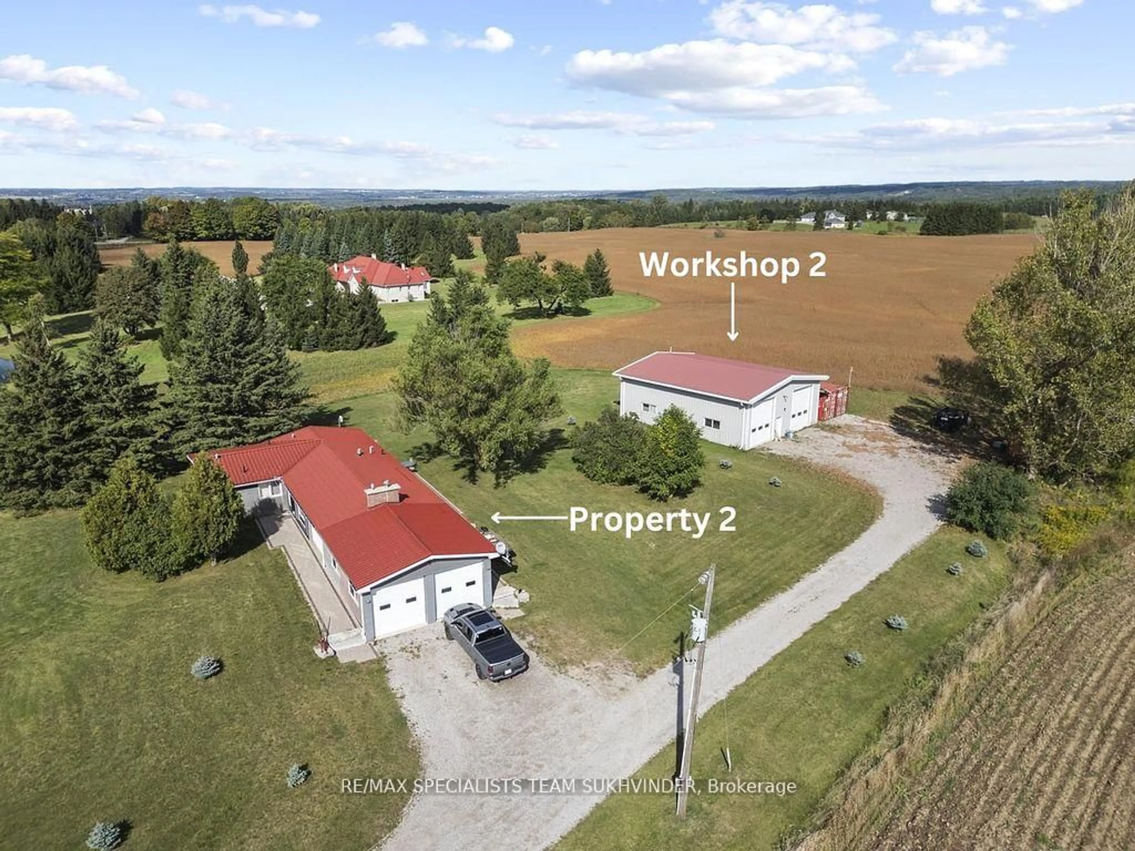 A pic from outside/outdoor area/front of a property/back of a property/a pic from drone, building for 5897 17th Sdrd, King Ontario L0G 1T0
