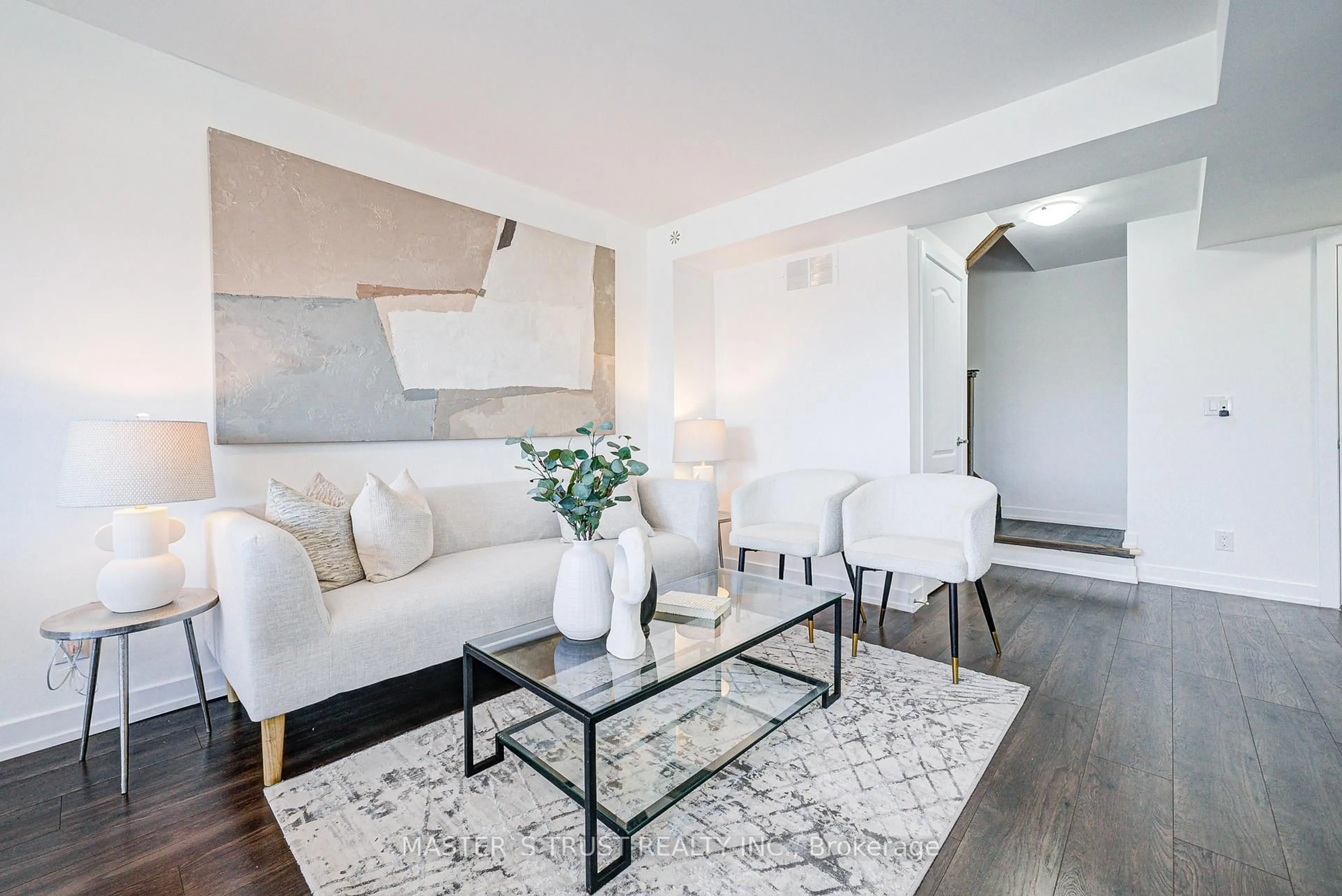 Living room with furniture, unknown for 10 Dunsheath Way #215, Markham Ontario L6B 1N3