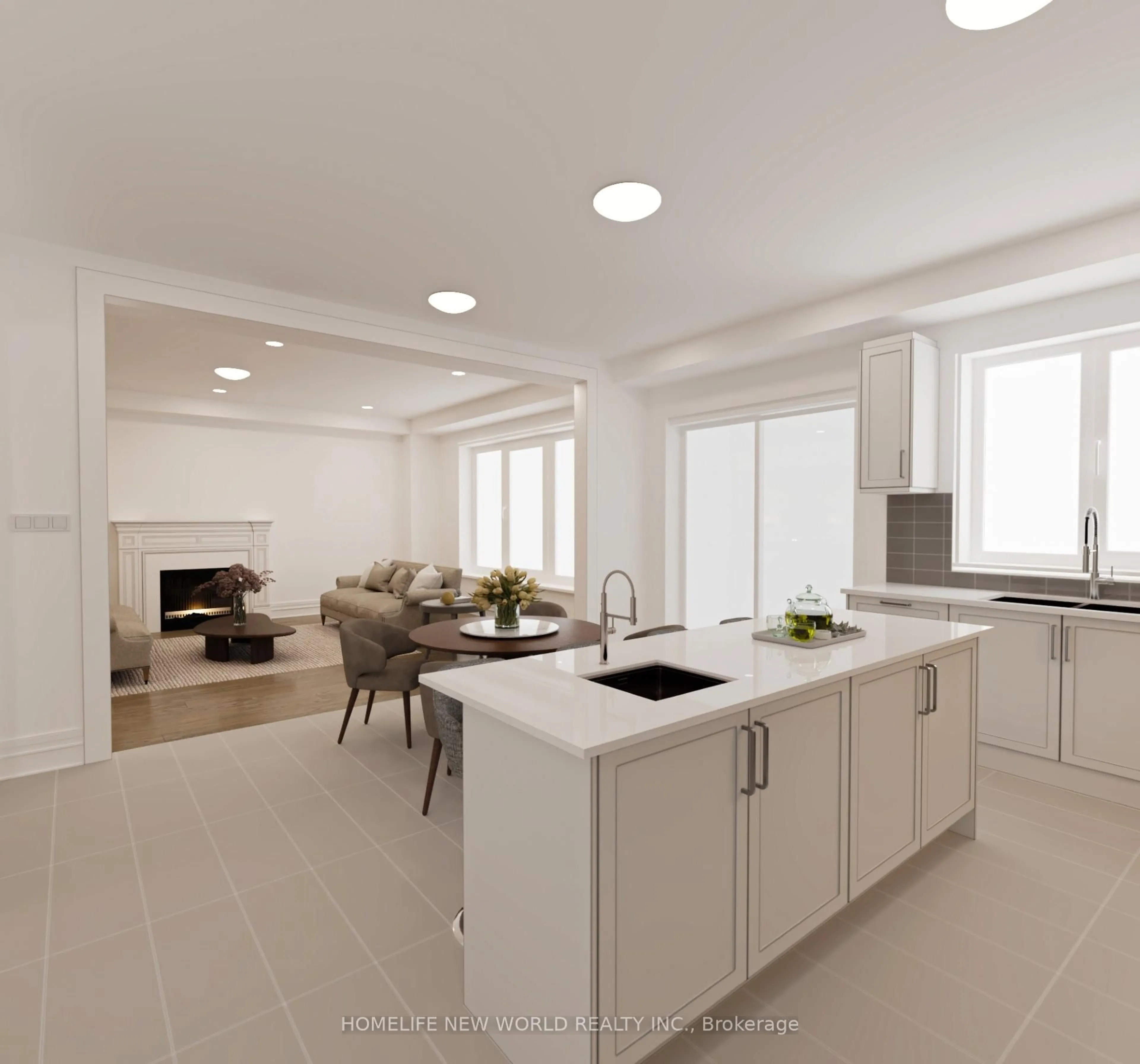 Open concept kitchen, ceramic/tile floor for 6 Speciosa St, Richmond Hill Ontario L4E 2Y5