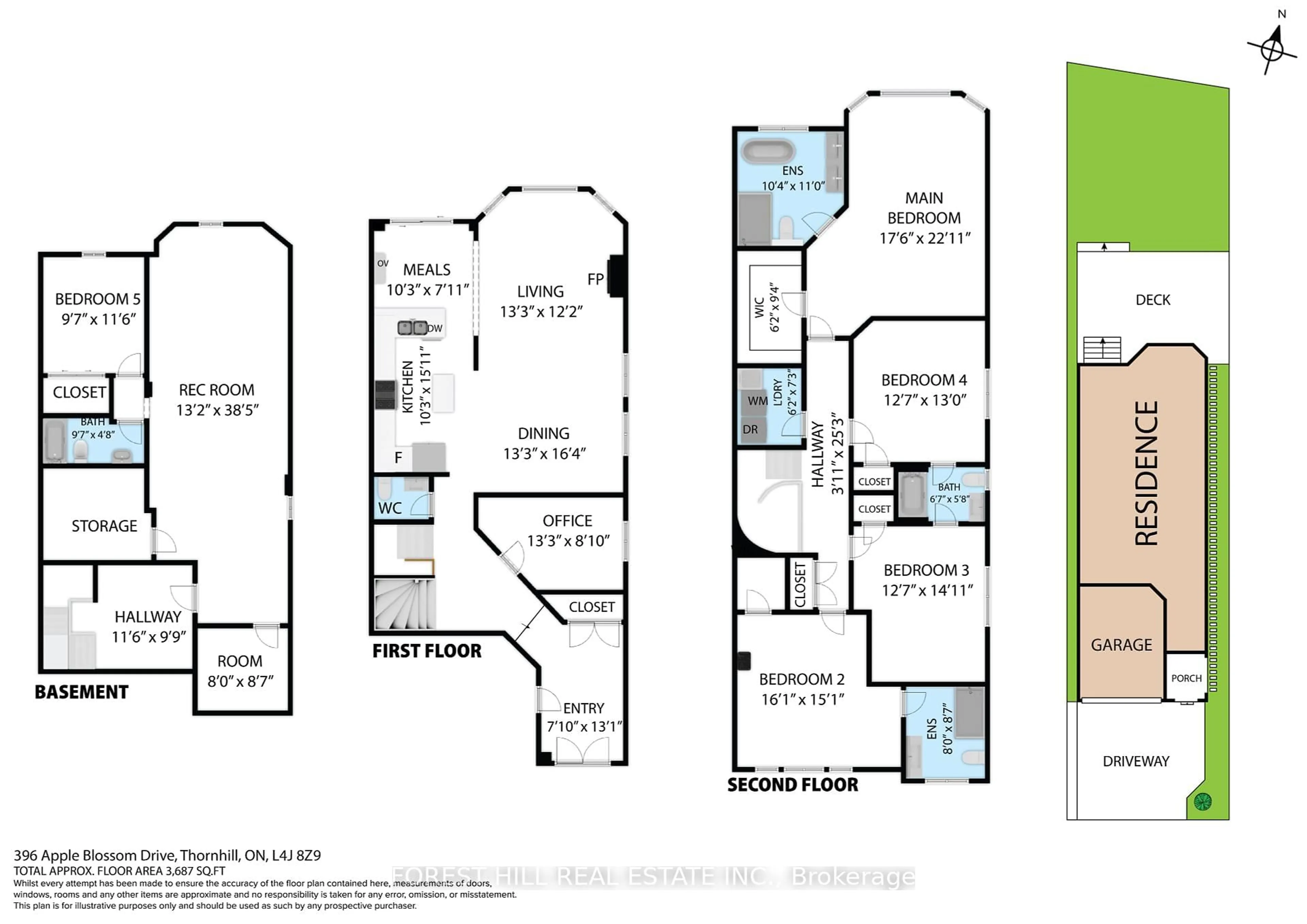 Floor plan for 396 Apple Blossom Dr, Vaughan Ontario L4J 8Z9