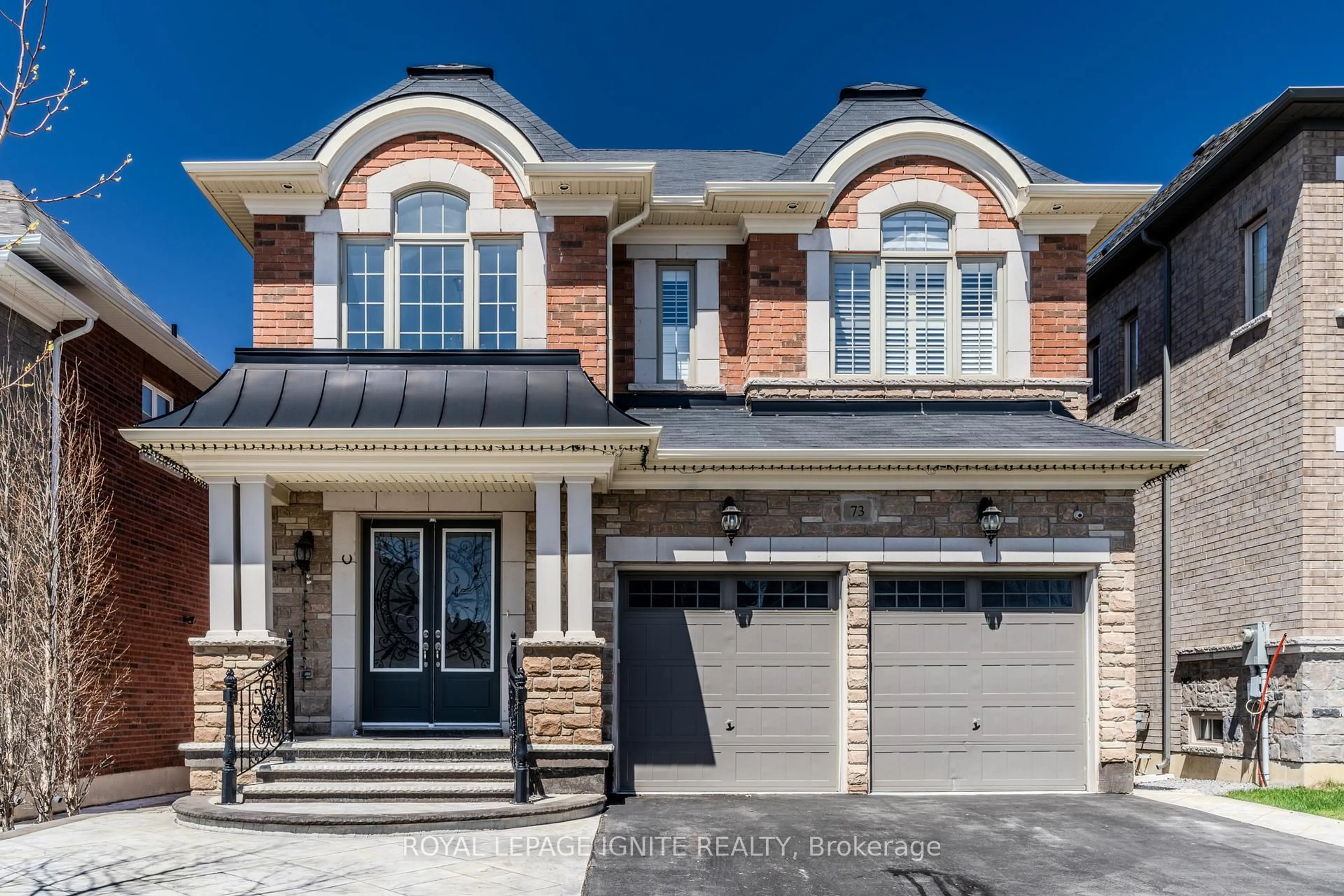 Home with brick exterior material, street for 73 Kentwood Cres, Markham Ontario L6B 0C4