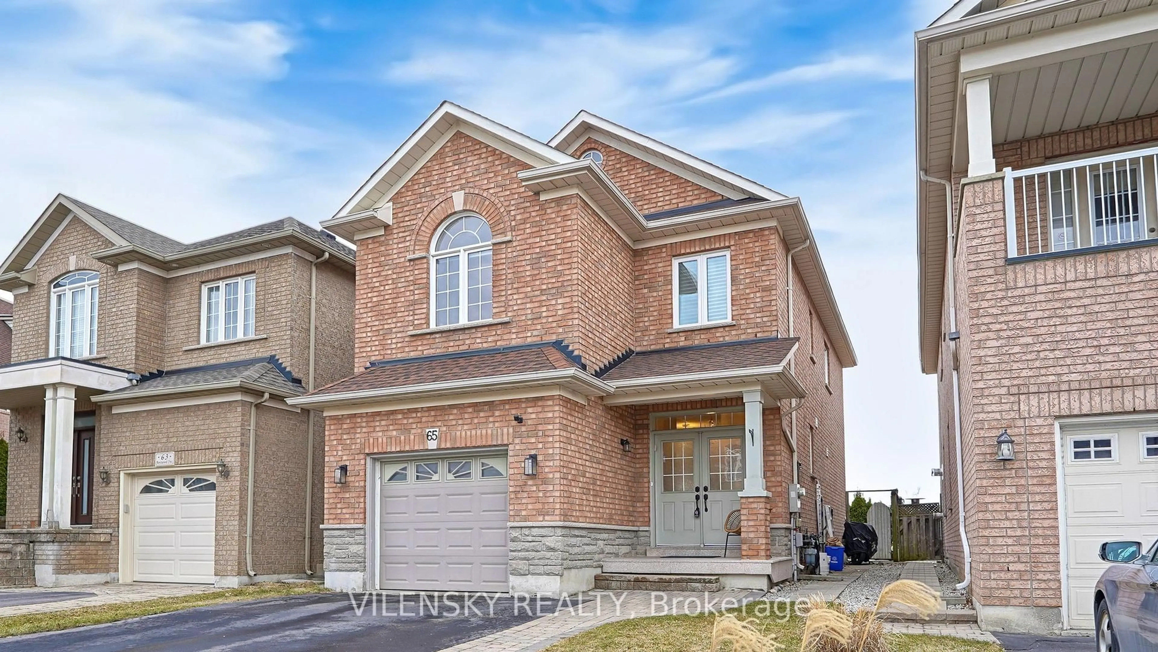 Home with brick exterior material, street for 65 Bentwood Cres, Vaughan Ontario L4J 8R3