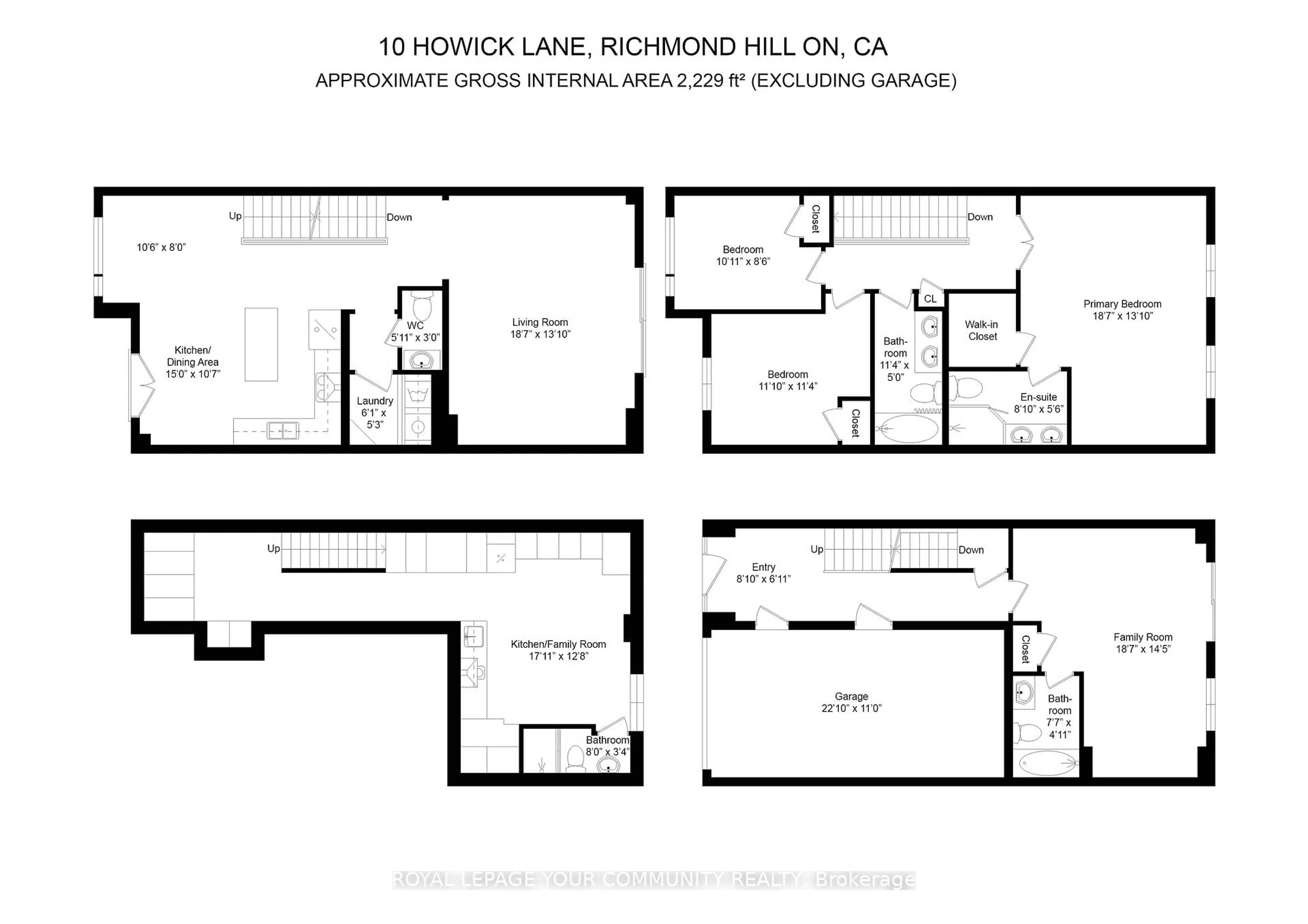 Floor plan for 10 Howick Lane, Richmond Hill Ontario L4C 5T1