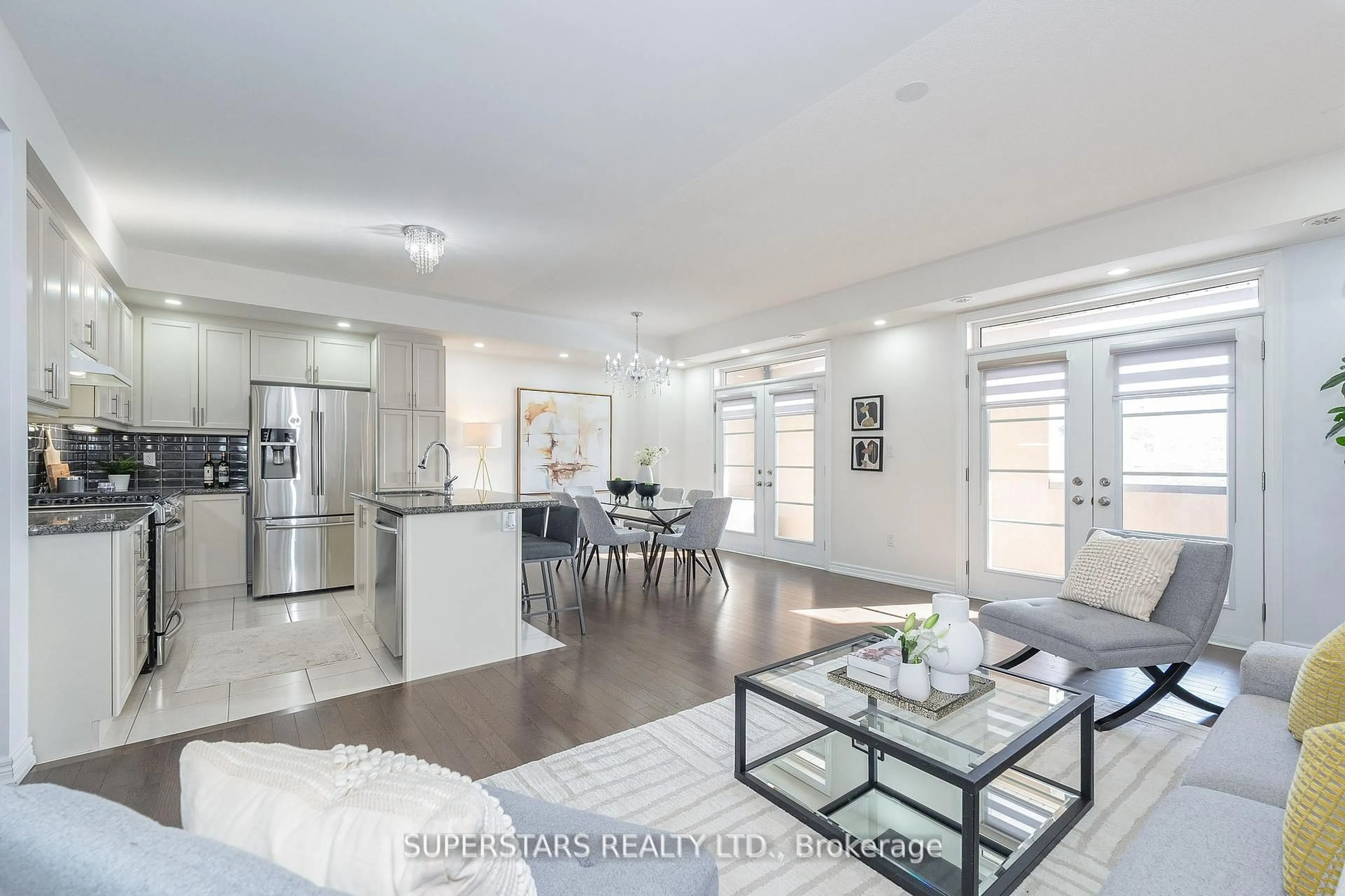 Open concept kitchen, ceramic/tile floor for 11 Luzon Ave, Markham Ontario L6B 1N6