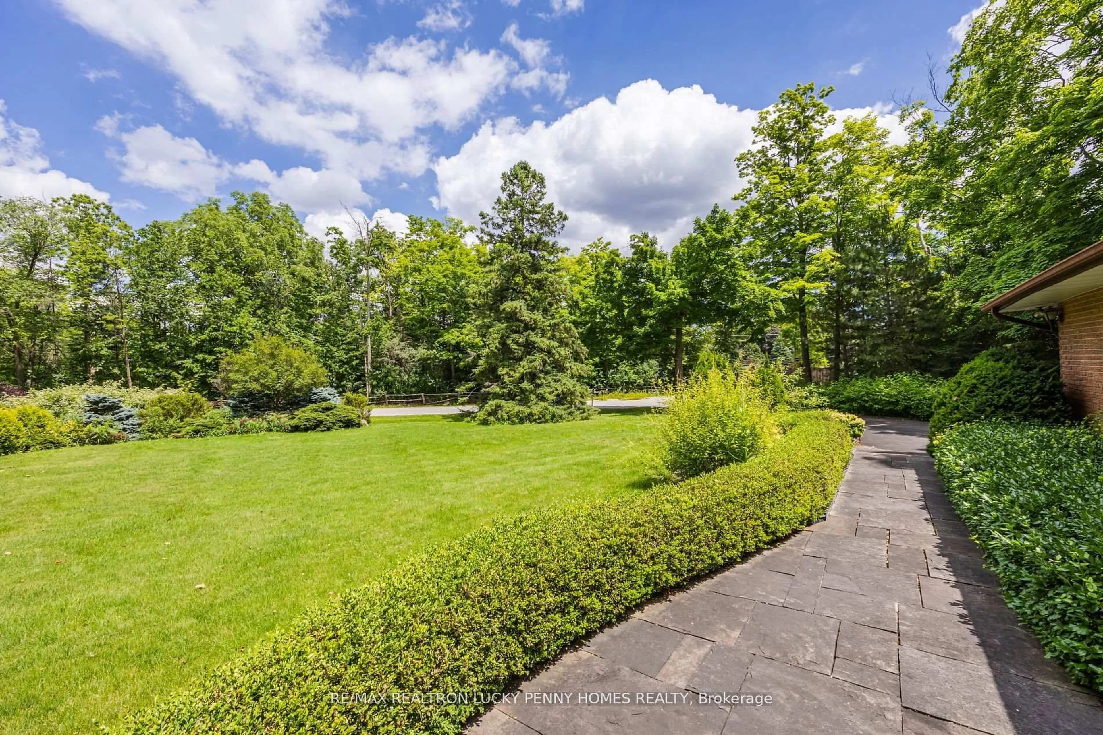 A pic from outside/outdoor area/front of a property/back of a property/a pic from drone, forest/trees view for 3 Ahorn Grve, Markham Ontario L6C 1C8
