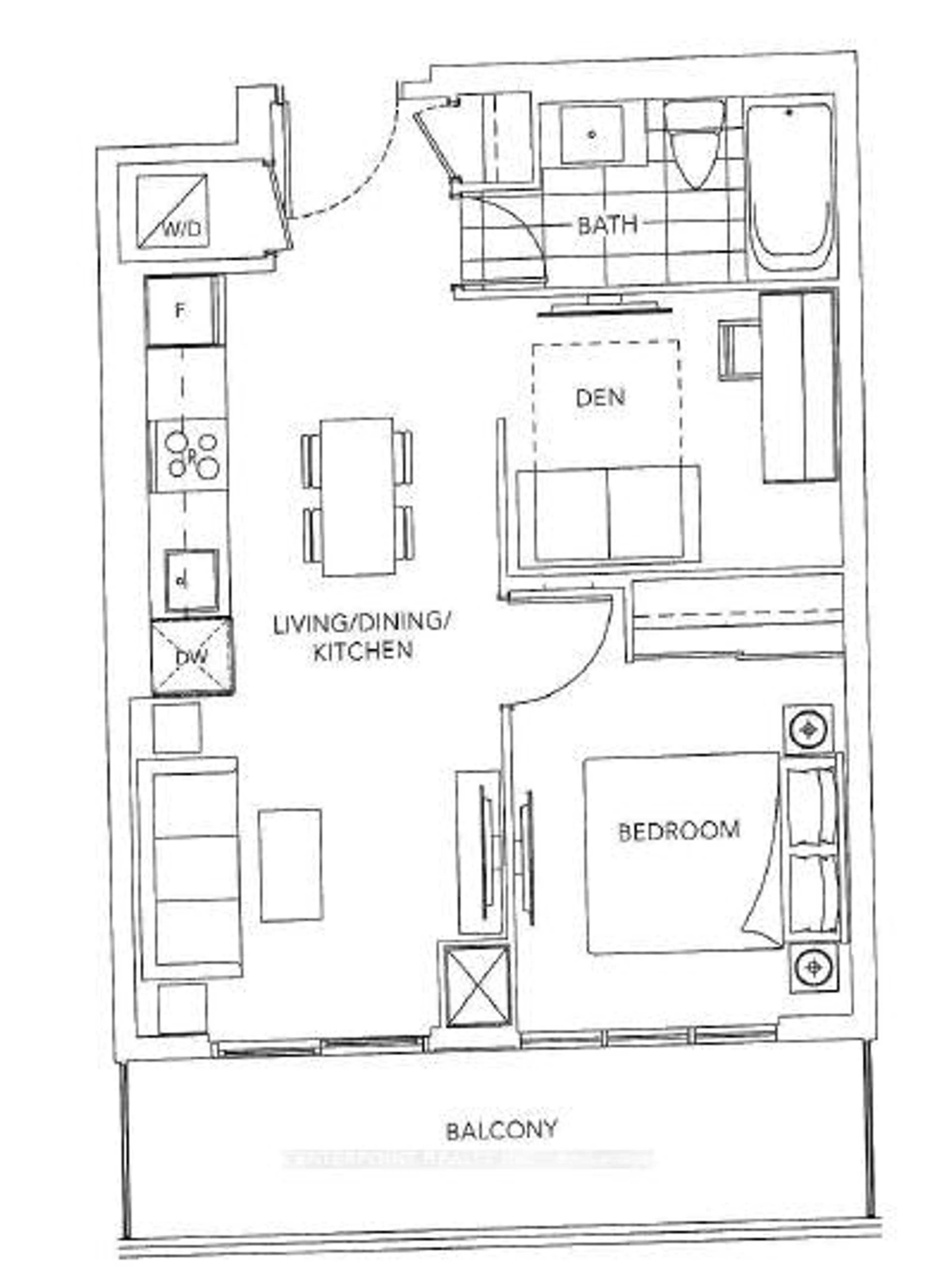 Floor plan for 38 Honeycrisp Cres #1607, Vaughan Ontario L4K 0M8