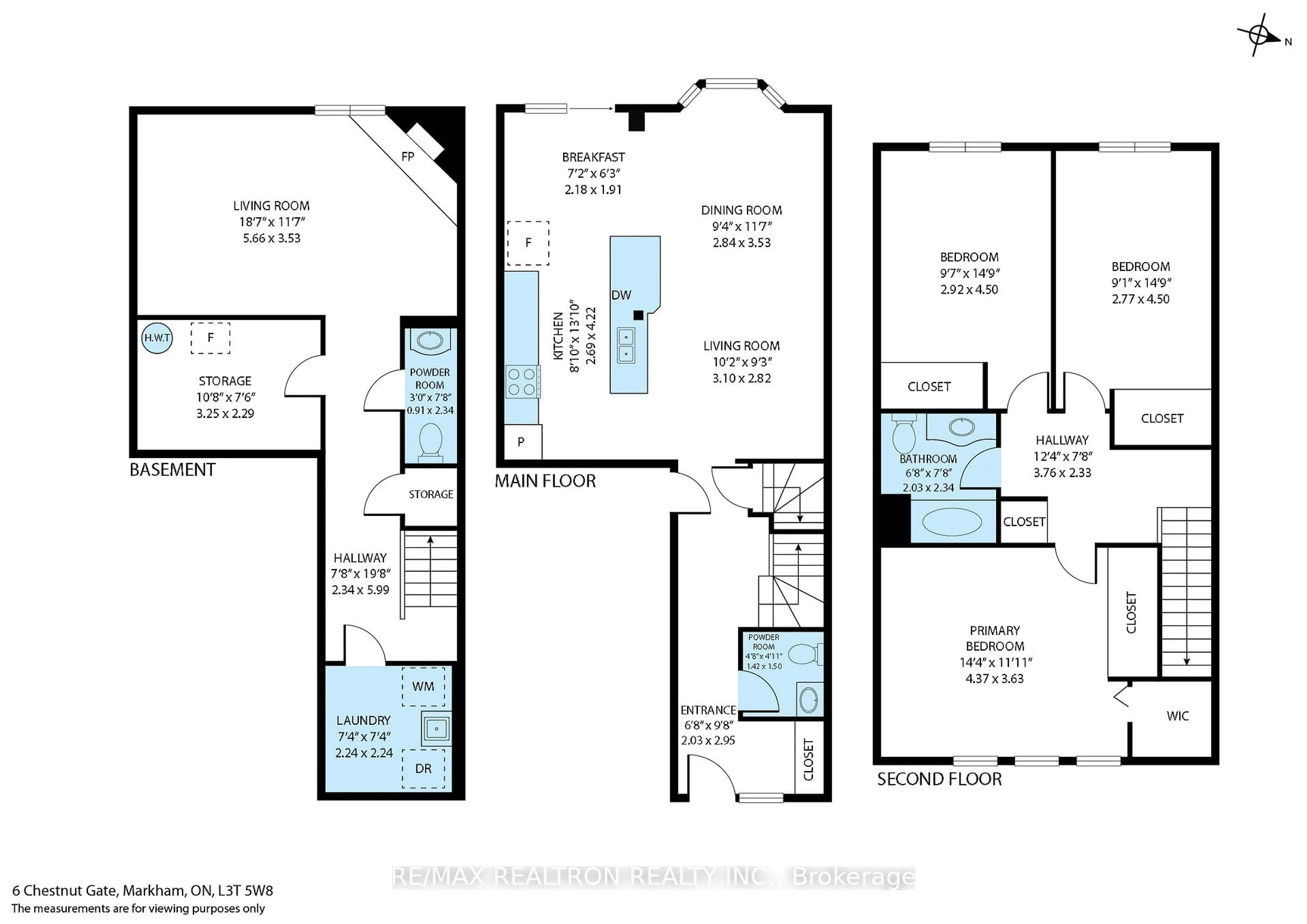 Floor plan for 6 Chestnut Gate, Markham Ontario L3T 5W8