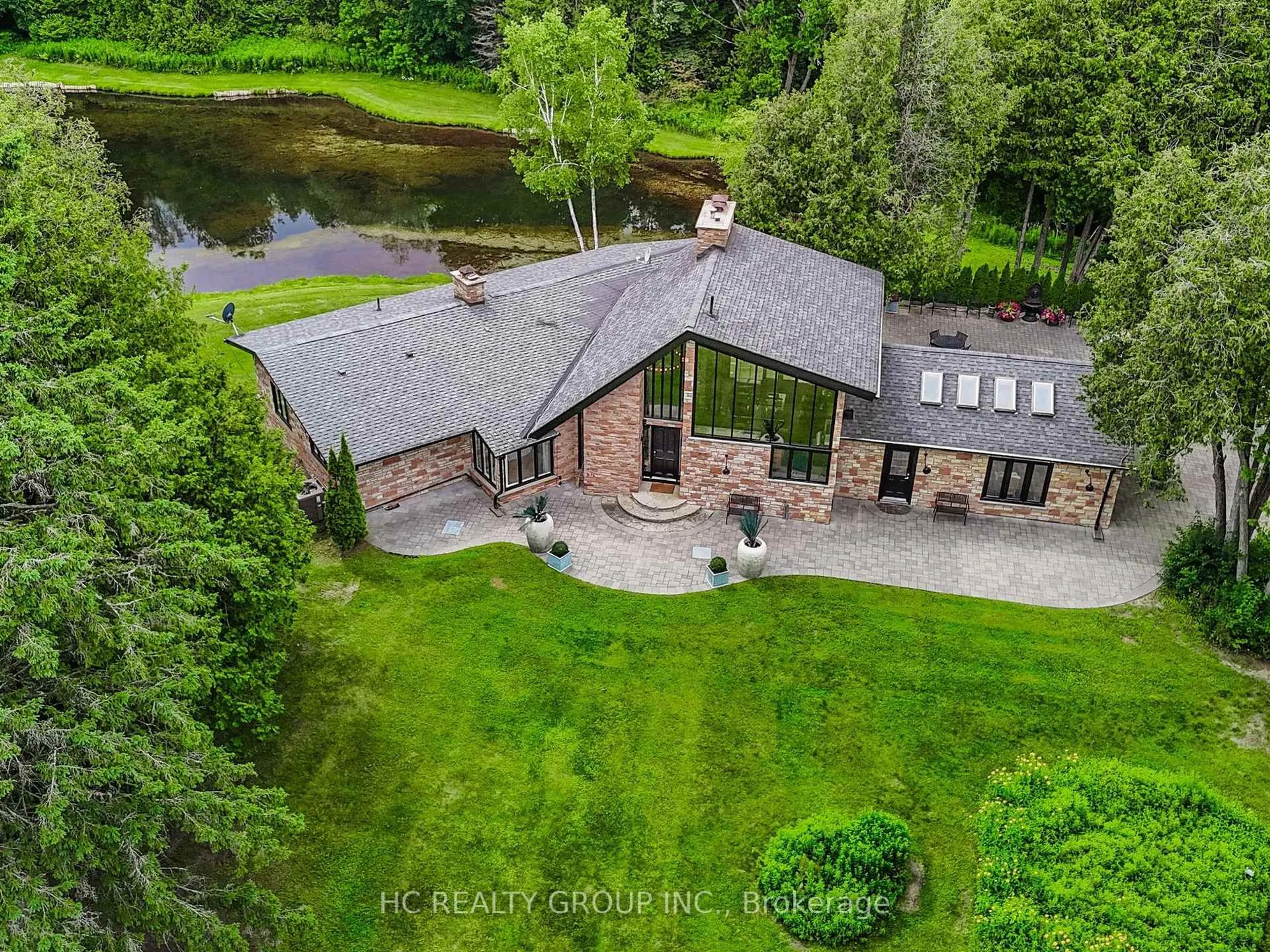 A pic from outside/outdoor area/front of a property/back of a property/a pic from drone, water/lake/river/ocean view for 7779 Concession  2 N/A, Uxbridge Ontario L9P 0H9