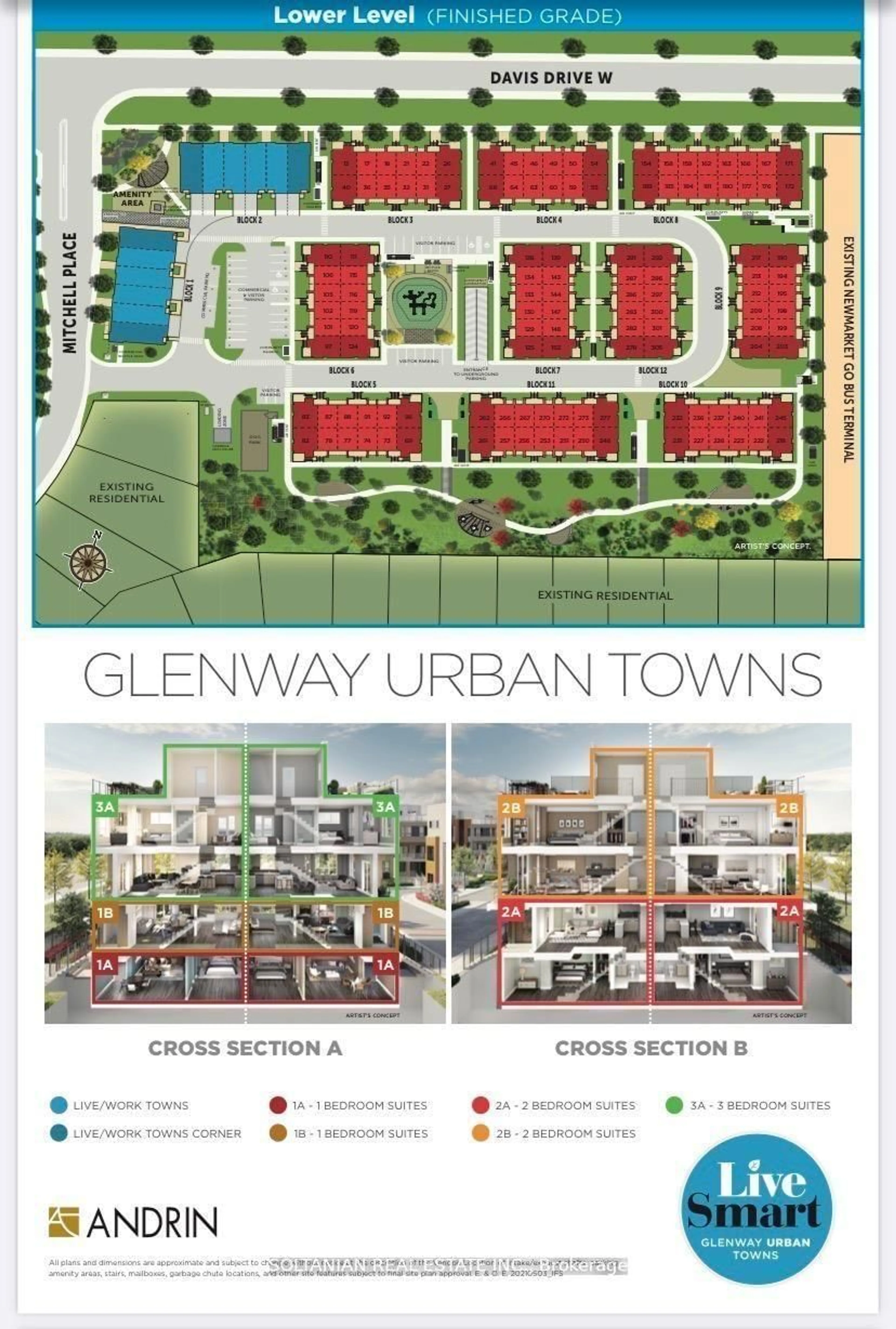 Floor plan for 20 Lytham Green Circ #197, Newmarket Ontario L3Y 0C7
