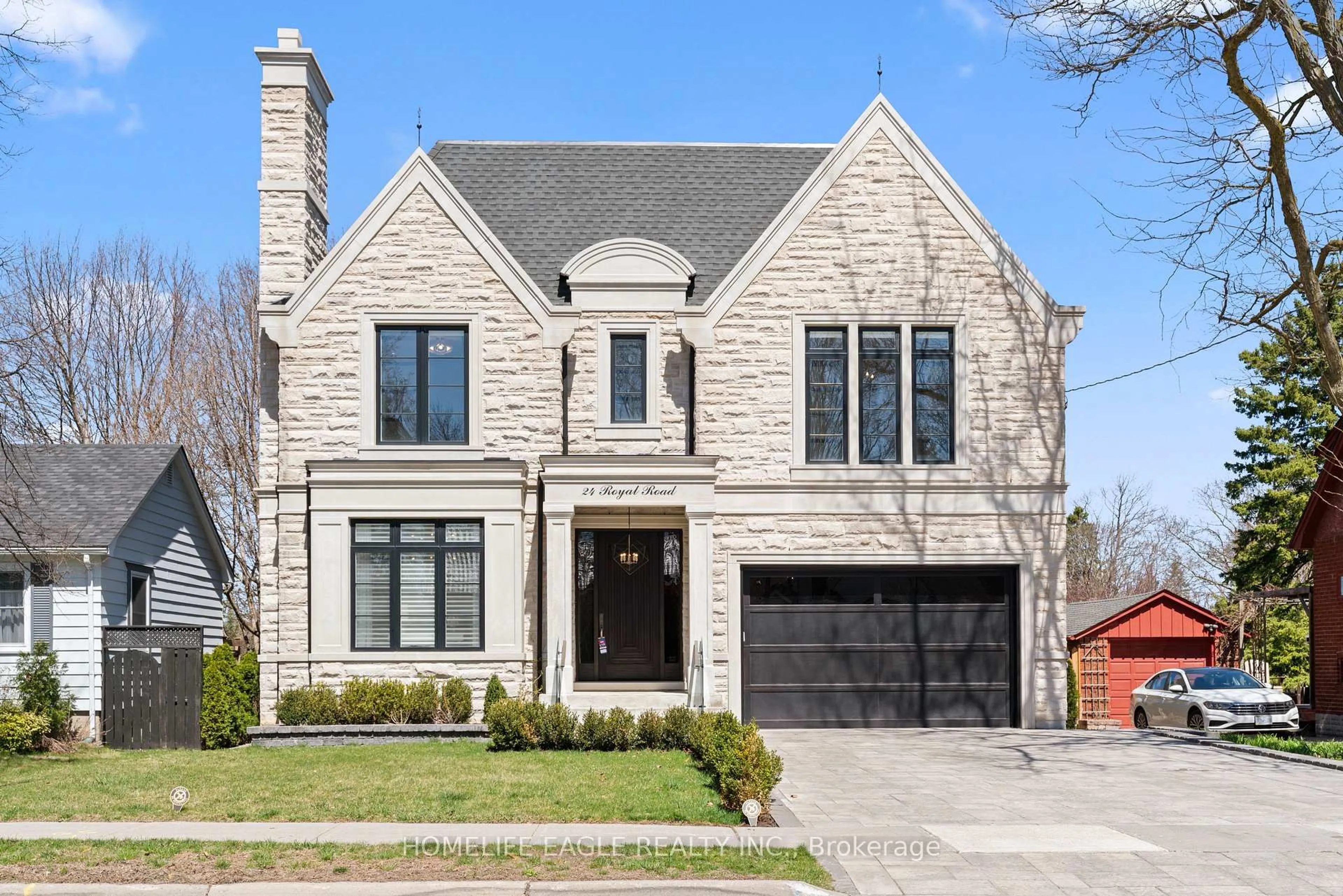 Home with brick exterior material, street for 24 Royal Rd, Aurora Ontario L4G 1A8