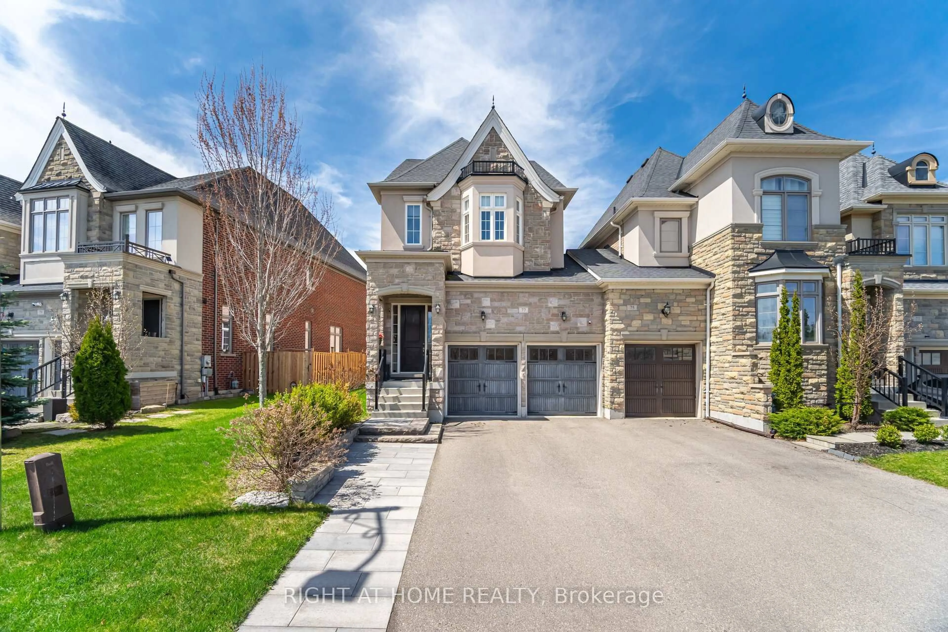 Home with brick exterior material, street for 77 Robert Berry Cres, King Ontario L7B 0M6