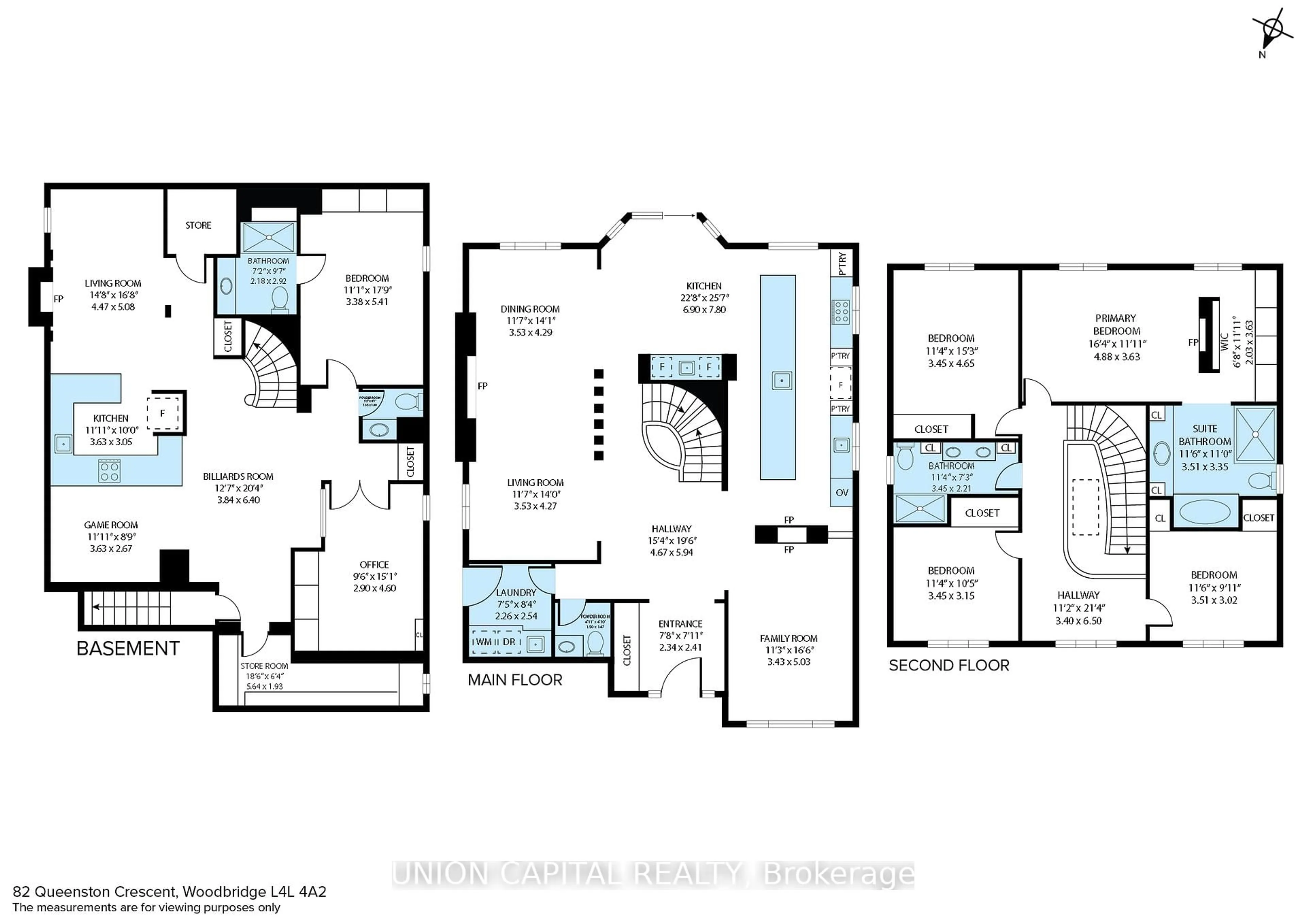 Floor plan for 82 Queenston Cres, Vaughan Ontario L4L 4A2