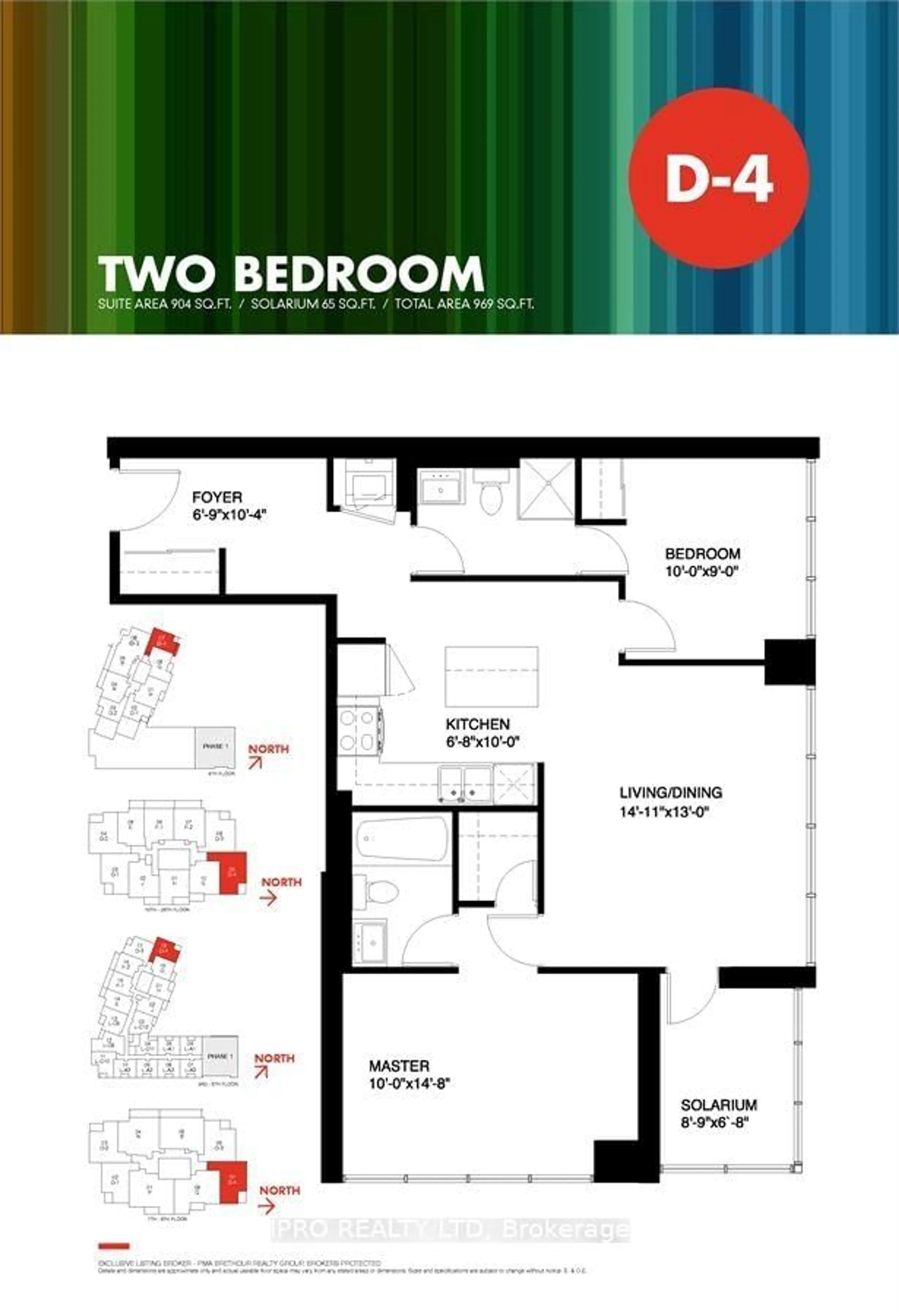 Floor plan for 2910 Highway 7 N/A #1909, Vaughan Ontario L4K 0H8