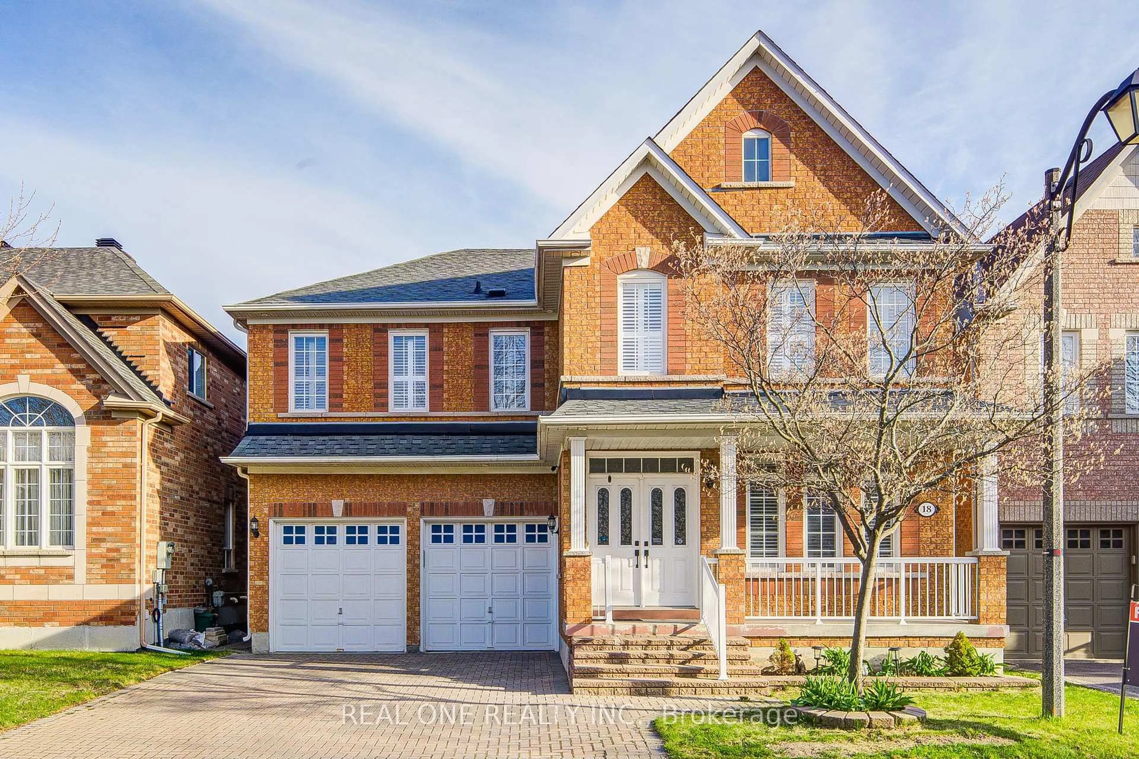 Home with brick exterior material, street for 18 Sunburst Cres, Markham Ontario L6E 1R5