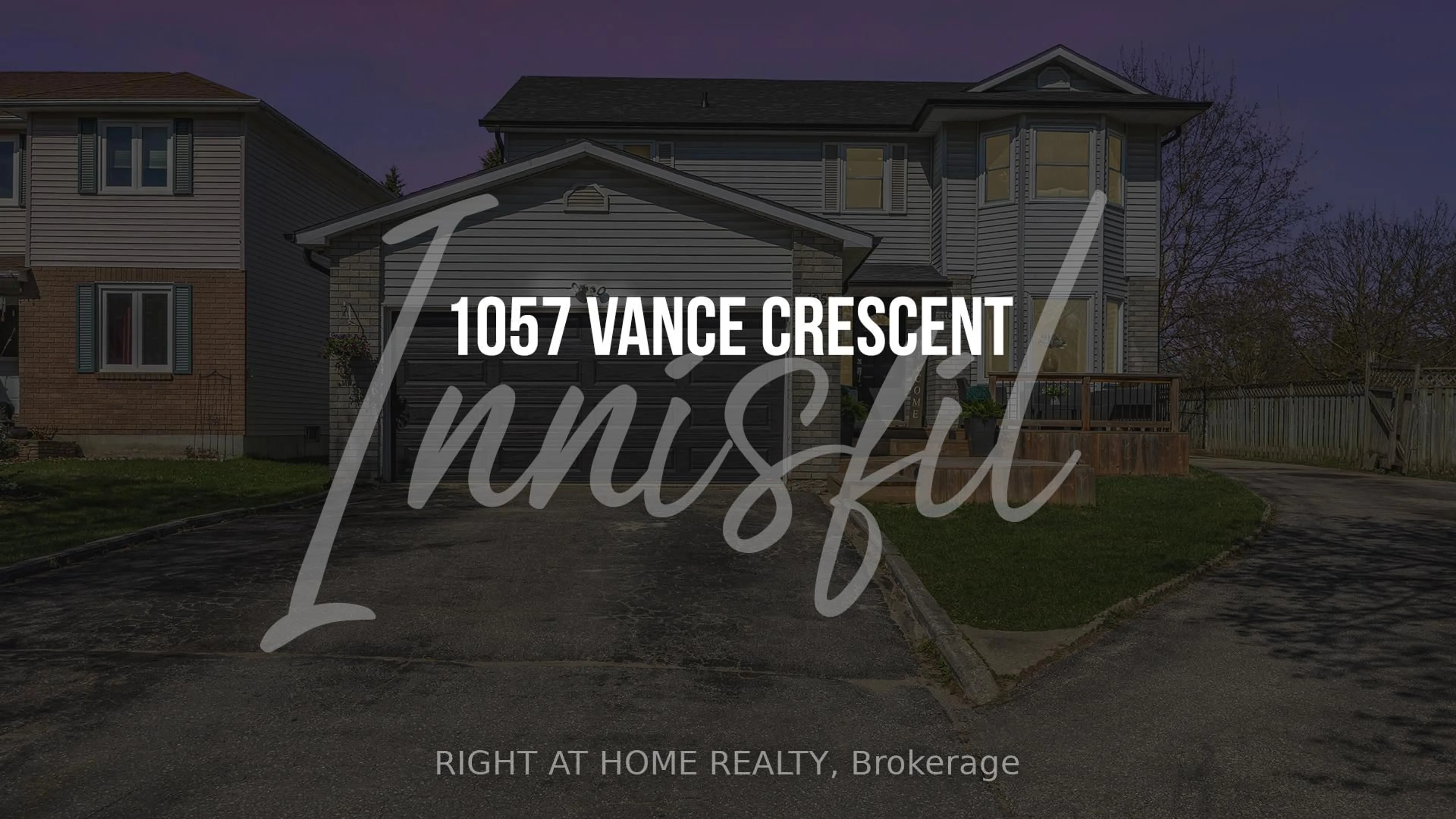 Home with vinyl exterior material, street for 1057 Vance Cres, Innisfil Ontario L9S 1V6
