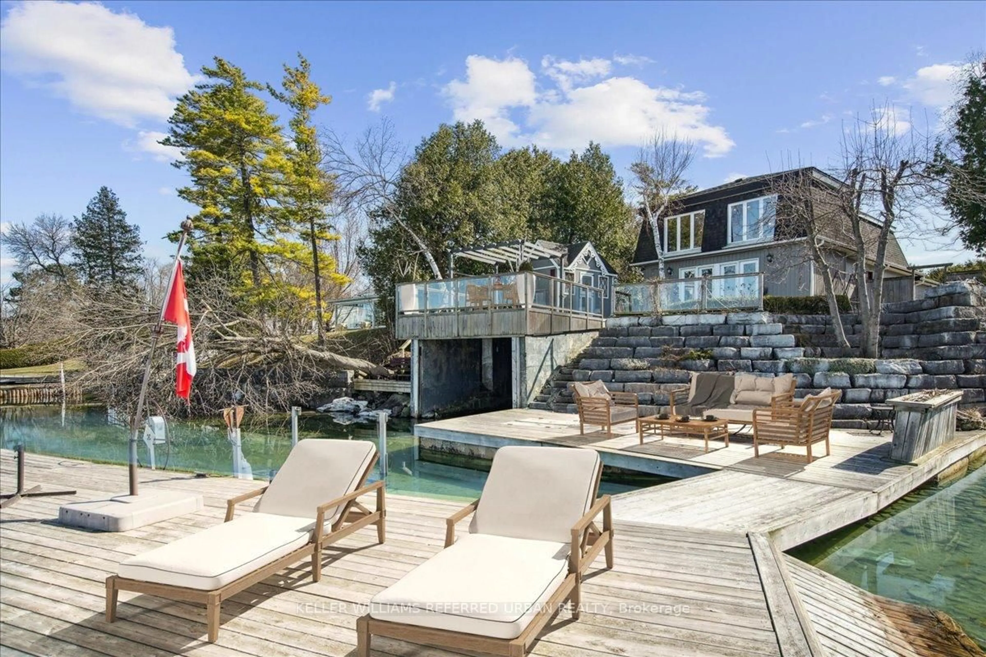 Patio, water/lake/river/ocean view for 1 Cedarhurst Park, Georgina Ontario L0E 1L0