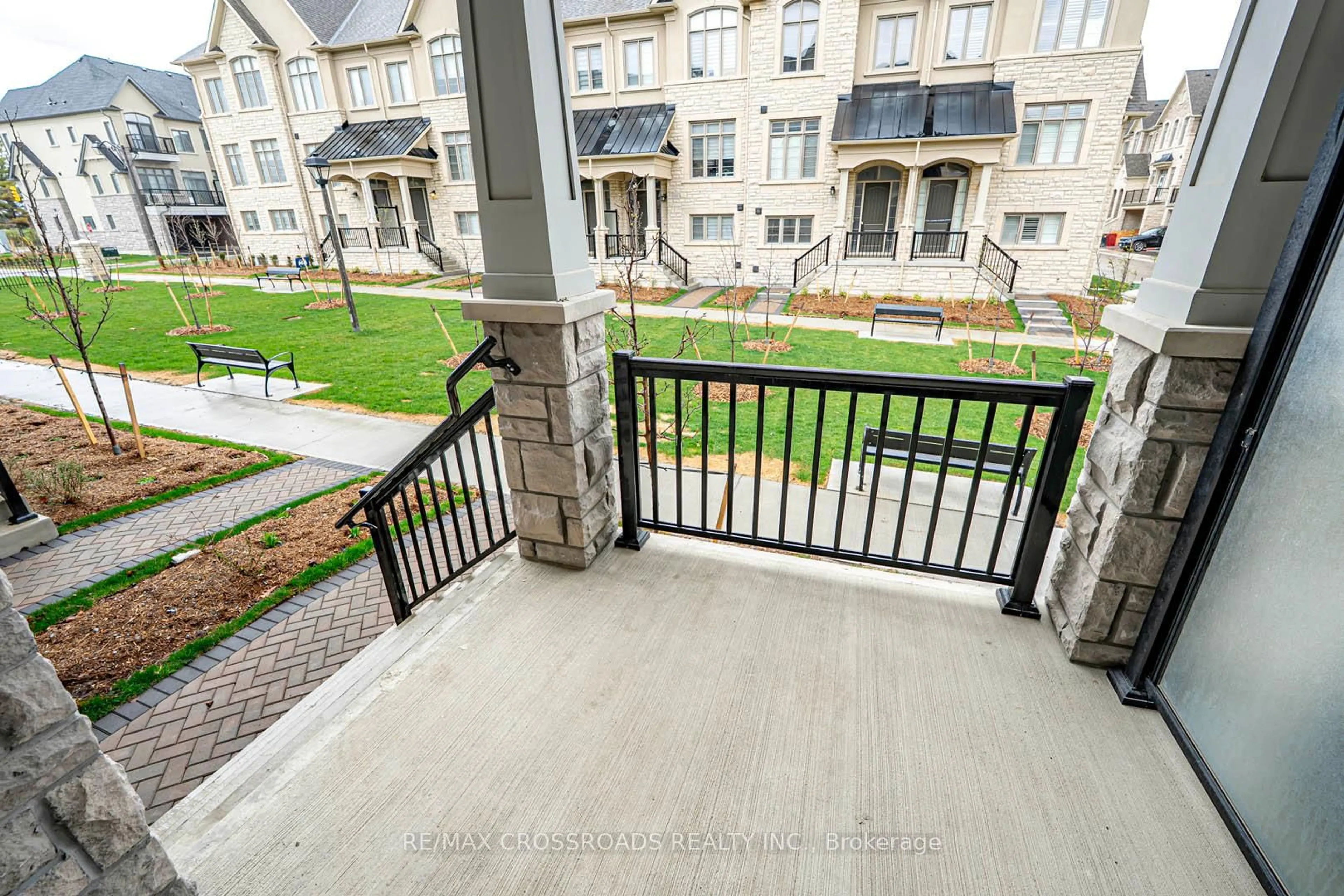Patio, city buildings view from balcony for 11 Bright Terrace Way, Markham Ontario L6C 3L5