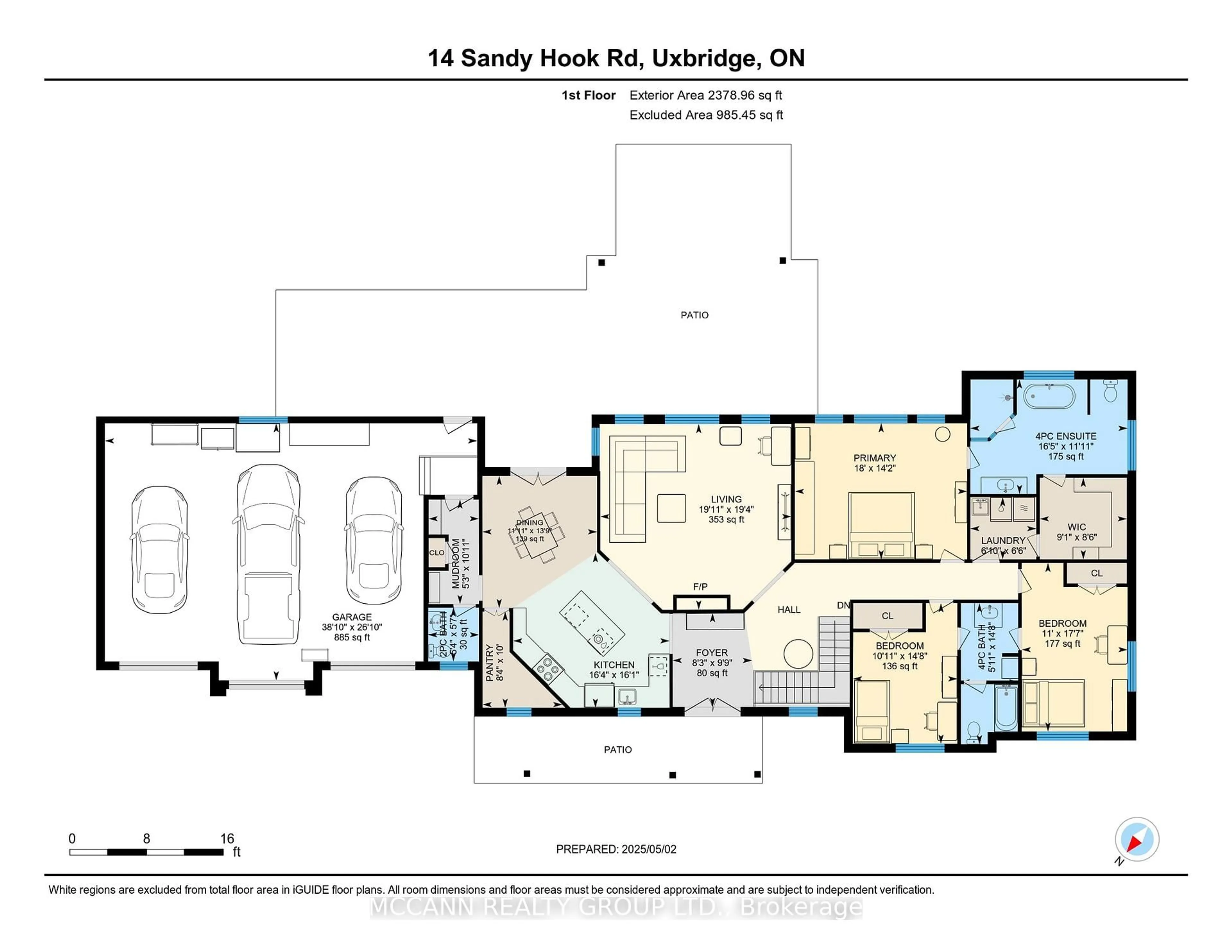 Floor plan for 14 Sandy Hook Rd, Uxbridge Ontario L9P 1X2
