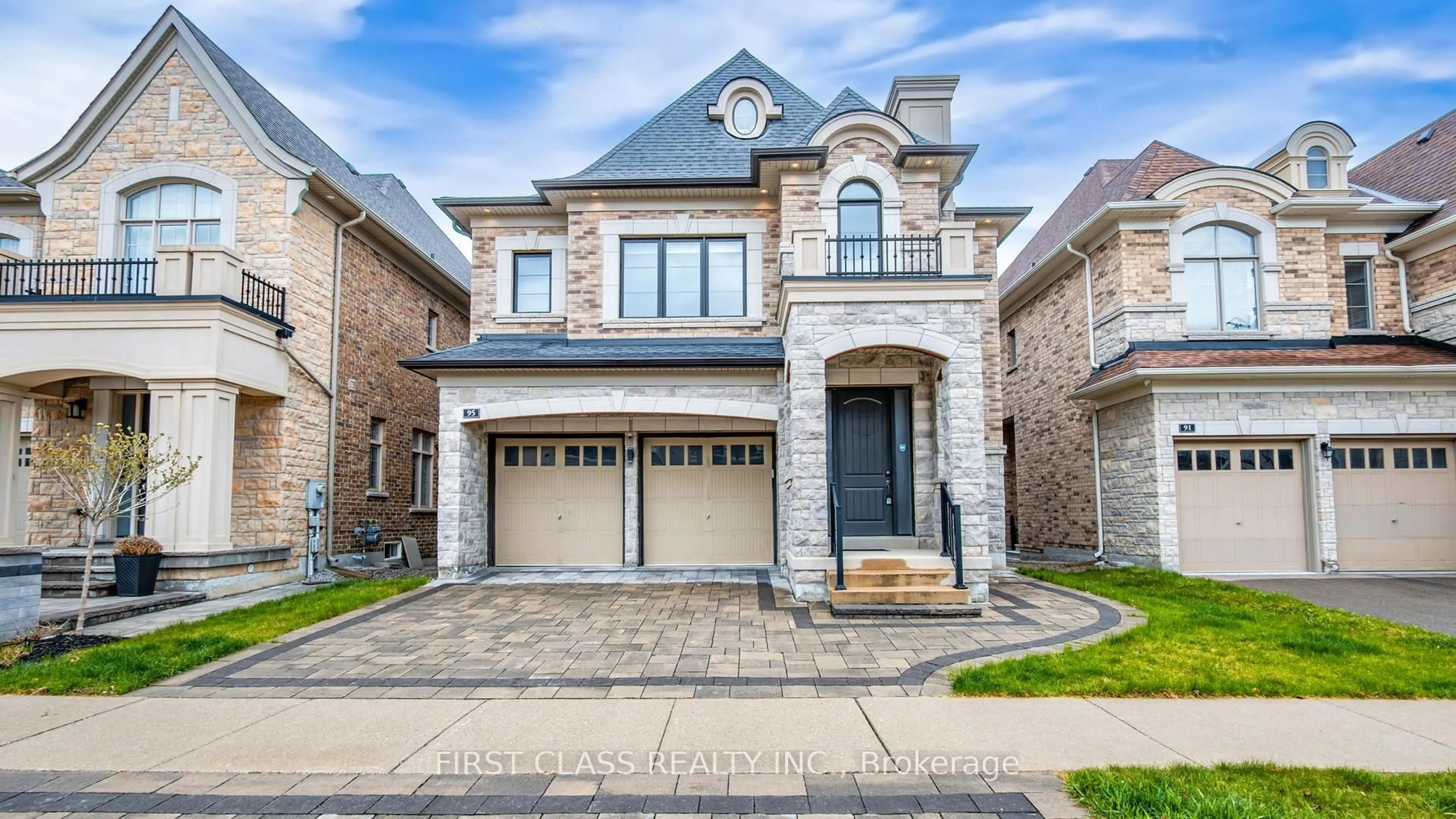 Home with brick exterior material, street for 95 Abner Miles Dr, Vaughan Ontario L6A 4X4