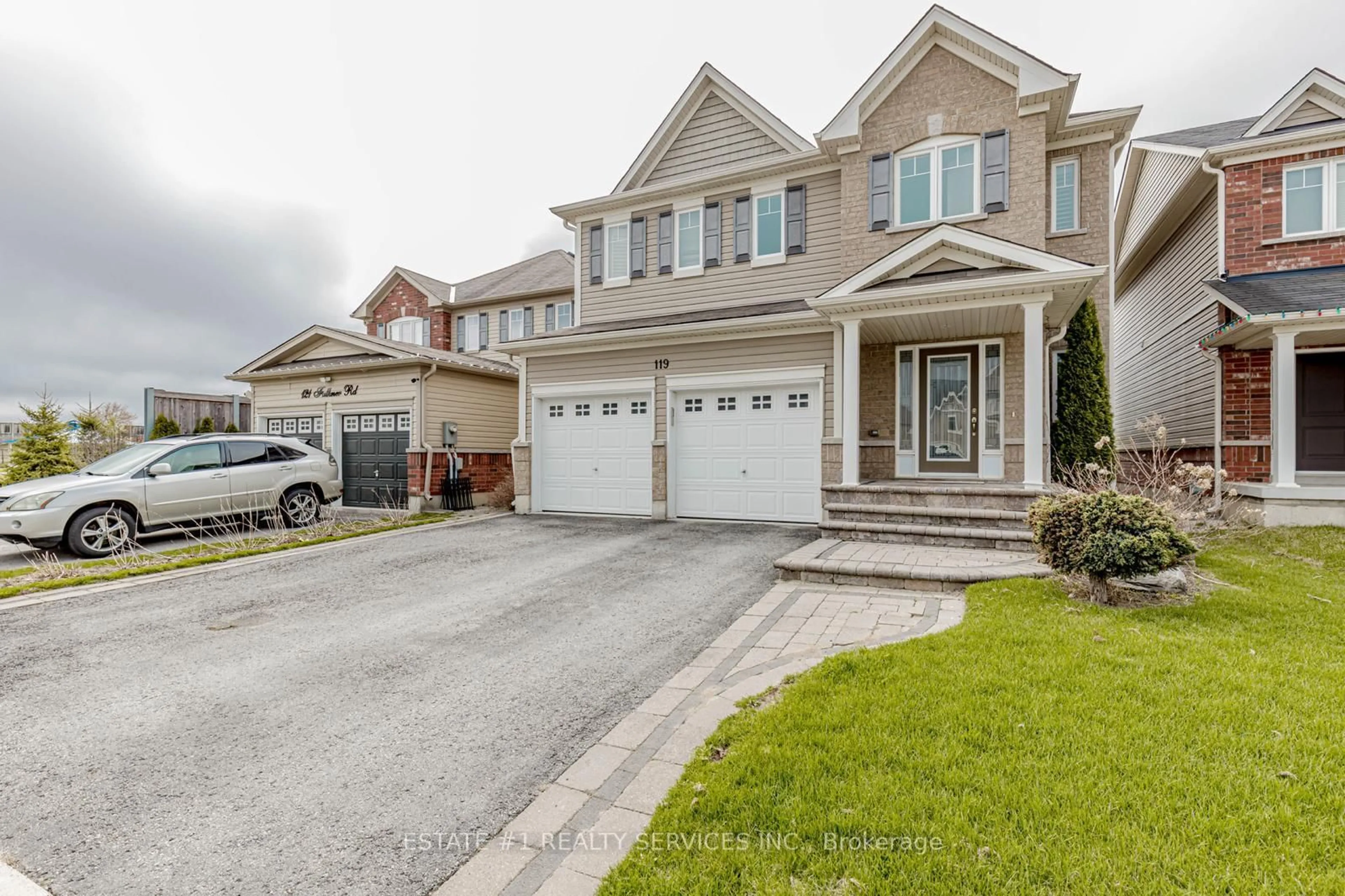 Home with brick exterior material, street for 119 Falkner Rd, New Tecumseth Ontario L9R 0C1