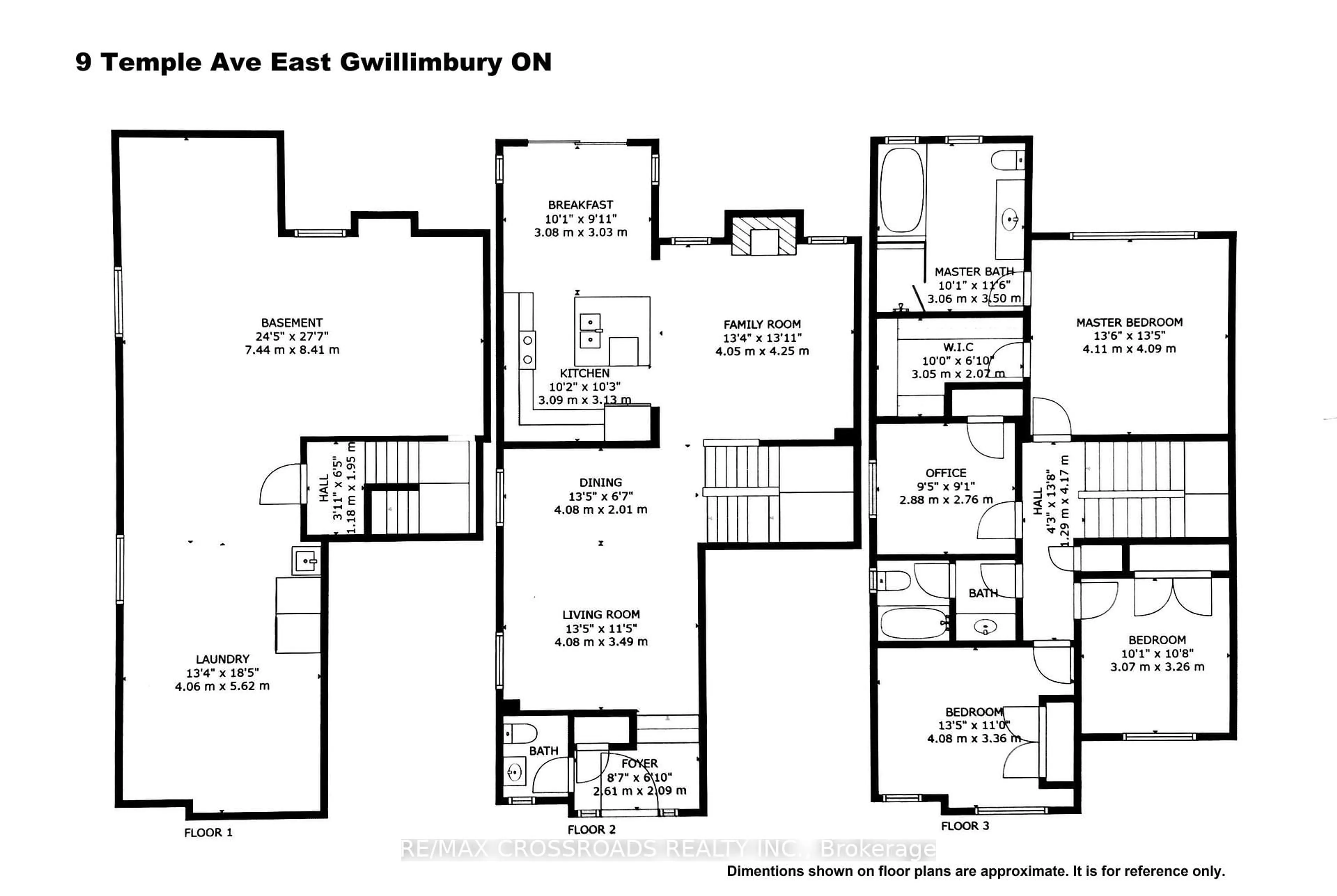 Floor plan for 9 Temple Ave, East Gwillimbury Ontario L9N 0P2
