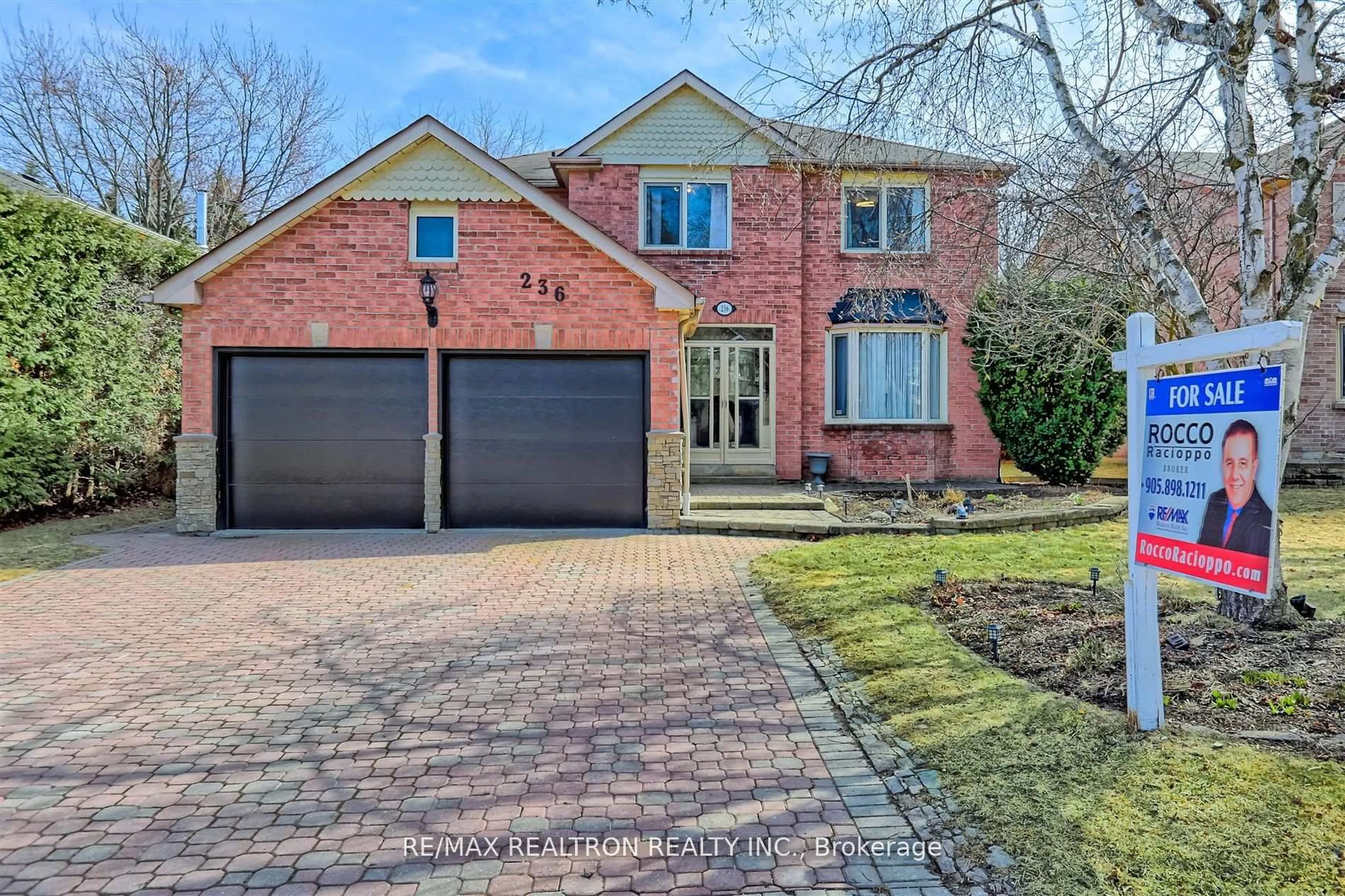 Home with brick exterior material, street for 236 McCaffrey Rd, Newmarket Ontario L3X 1J3