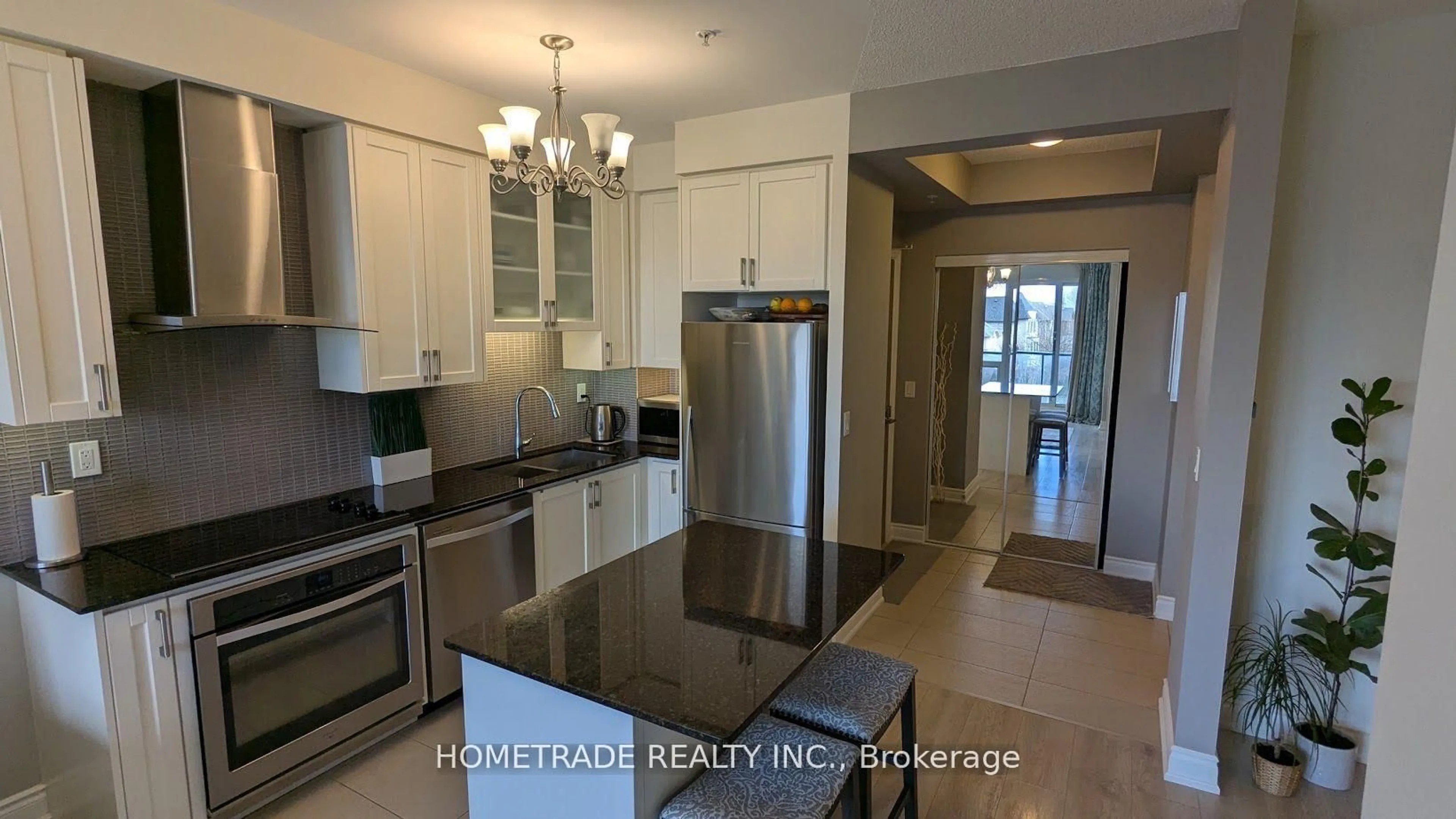 Open concept kitchen, ceramic/tile floor for 9090 Yonge St #201B, Richmond Hill Ontario L4C 0Z1