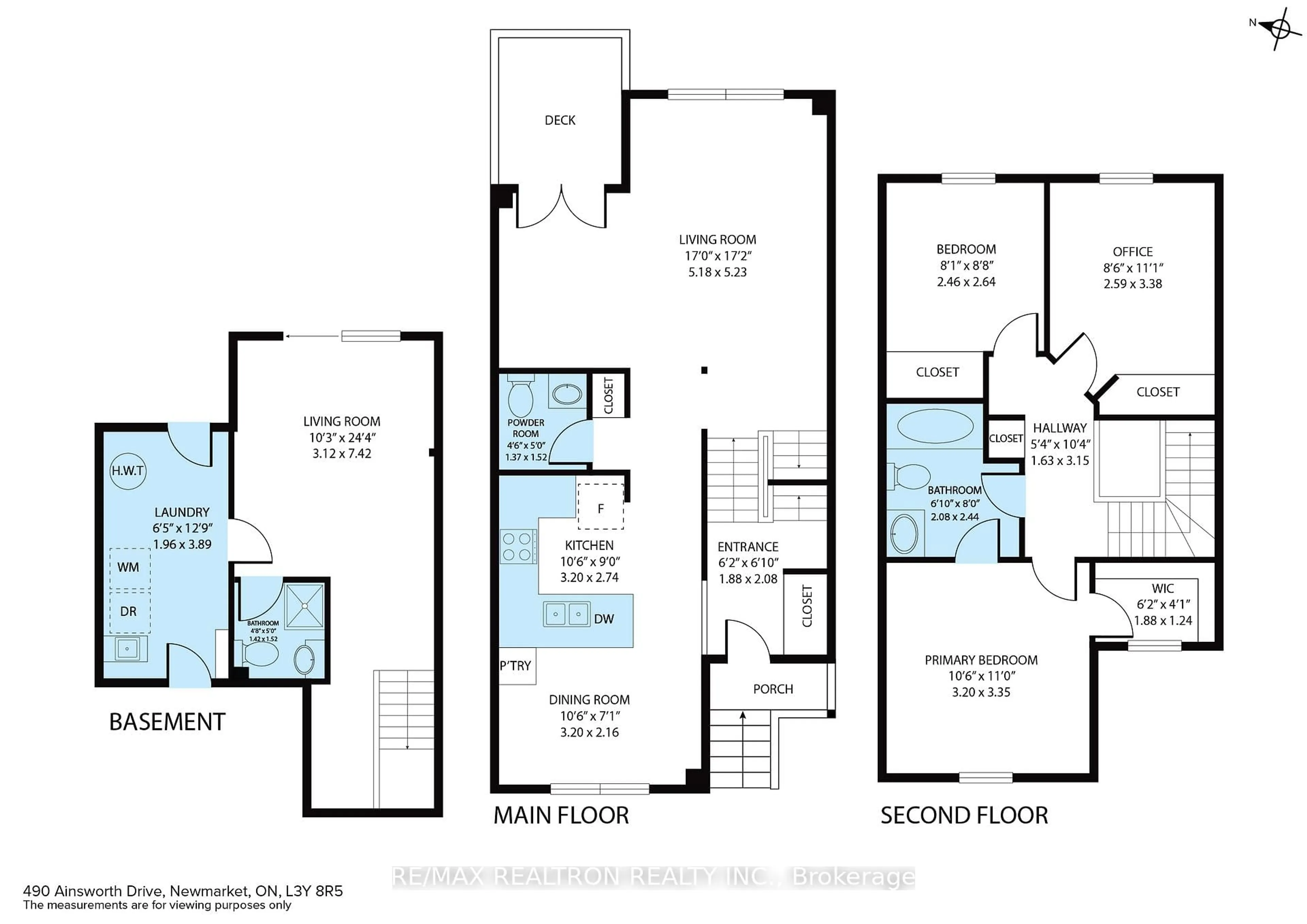 Floor plan for 490 Ainsworth Dr, Newmarket Ontario L3Y 8R5