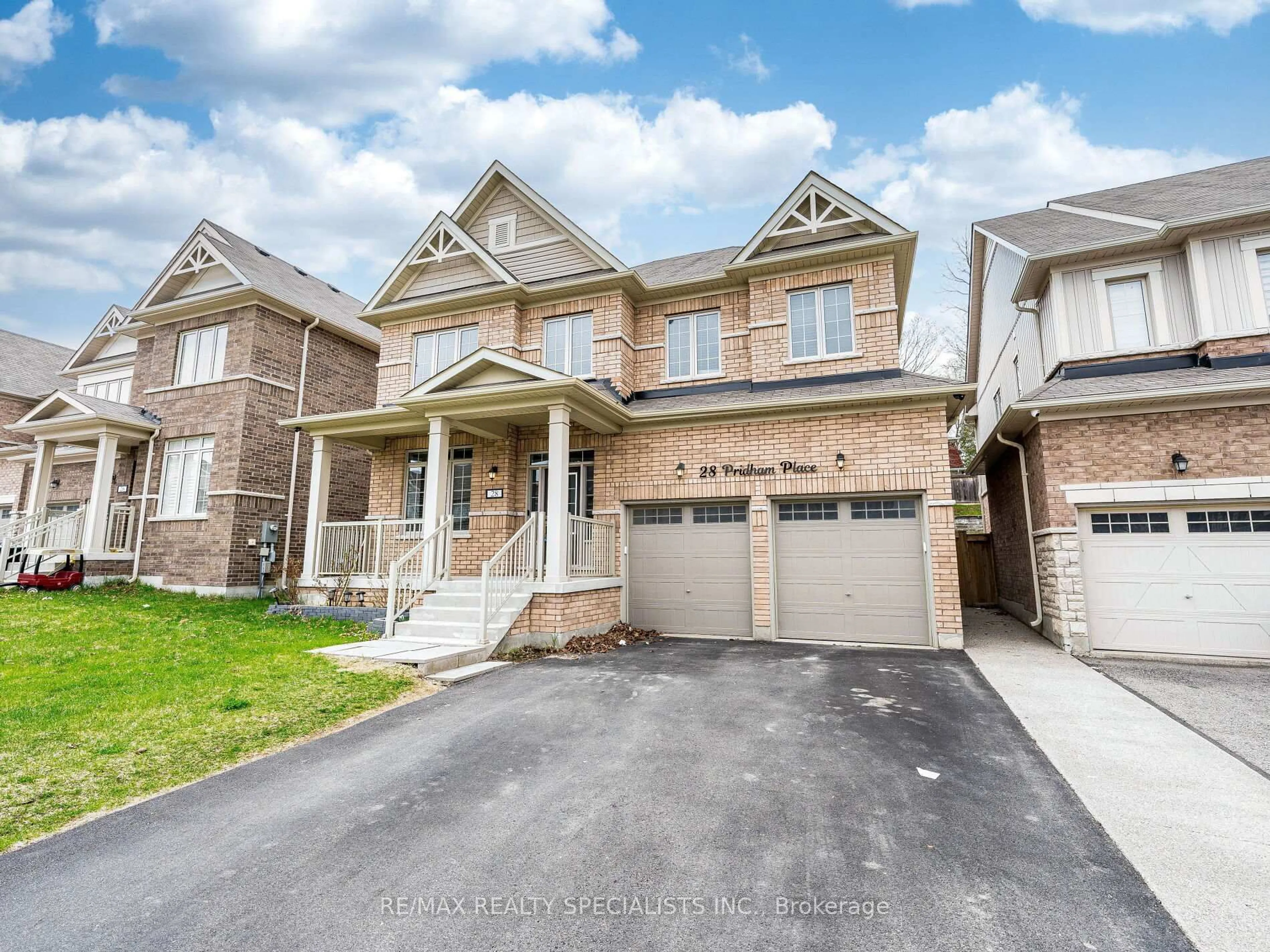 Home with brick exterior material, street for 28 Pridham Pl, New Tecumseth Ontario L0G 1W0