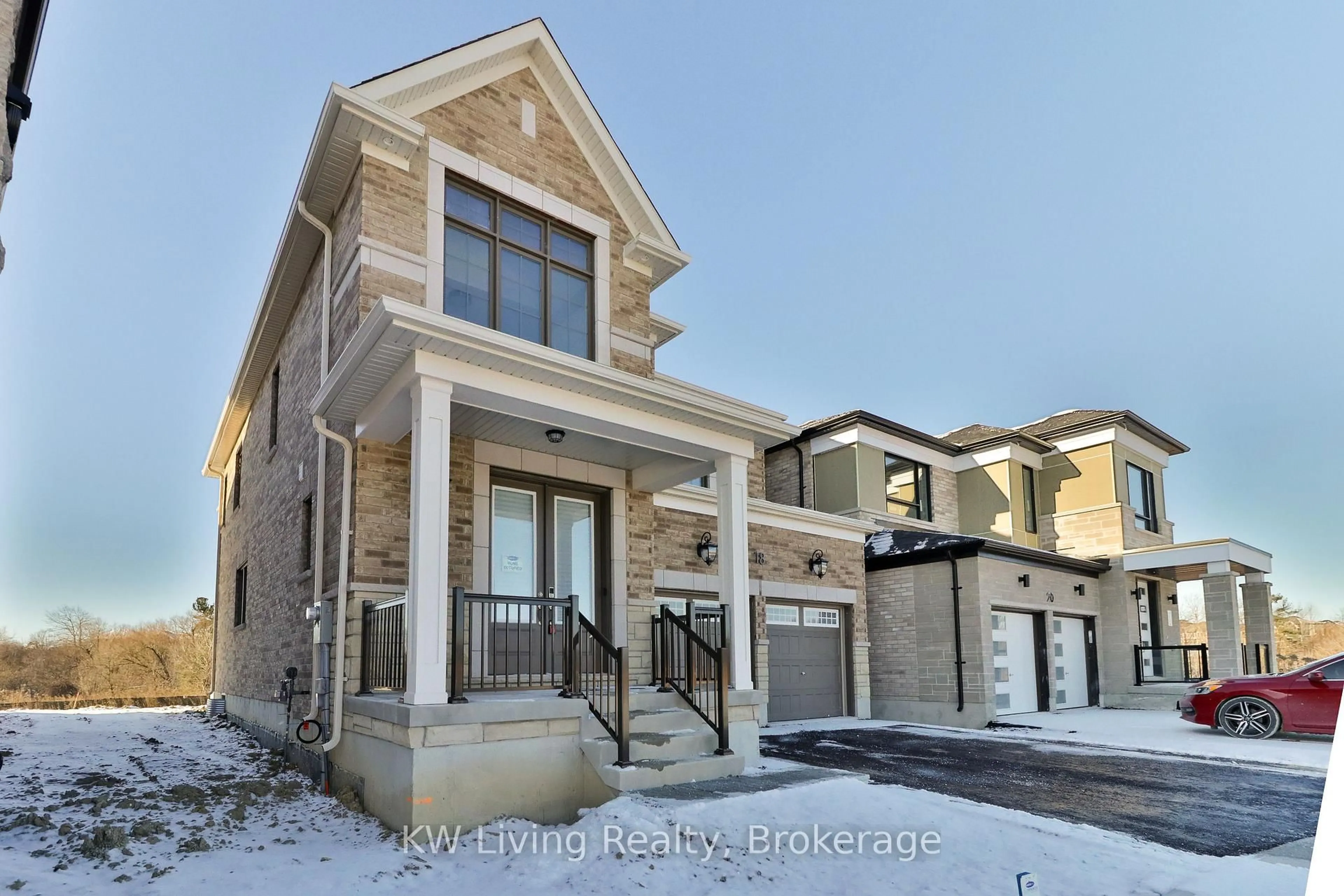 Home with brick exterior material, street for 18 Berczy Manor Cres, Markham Ontario L6C 3M2