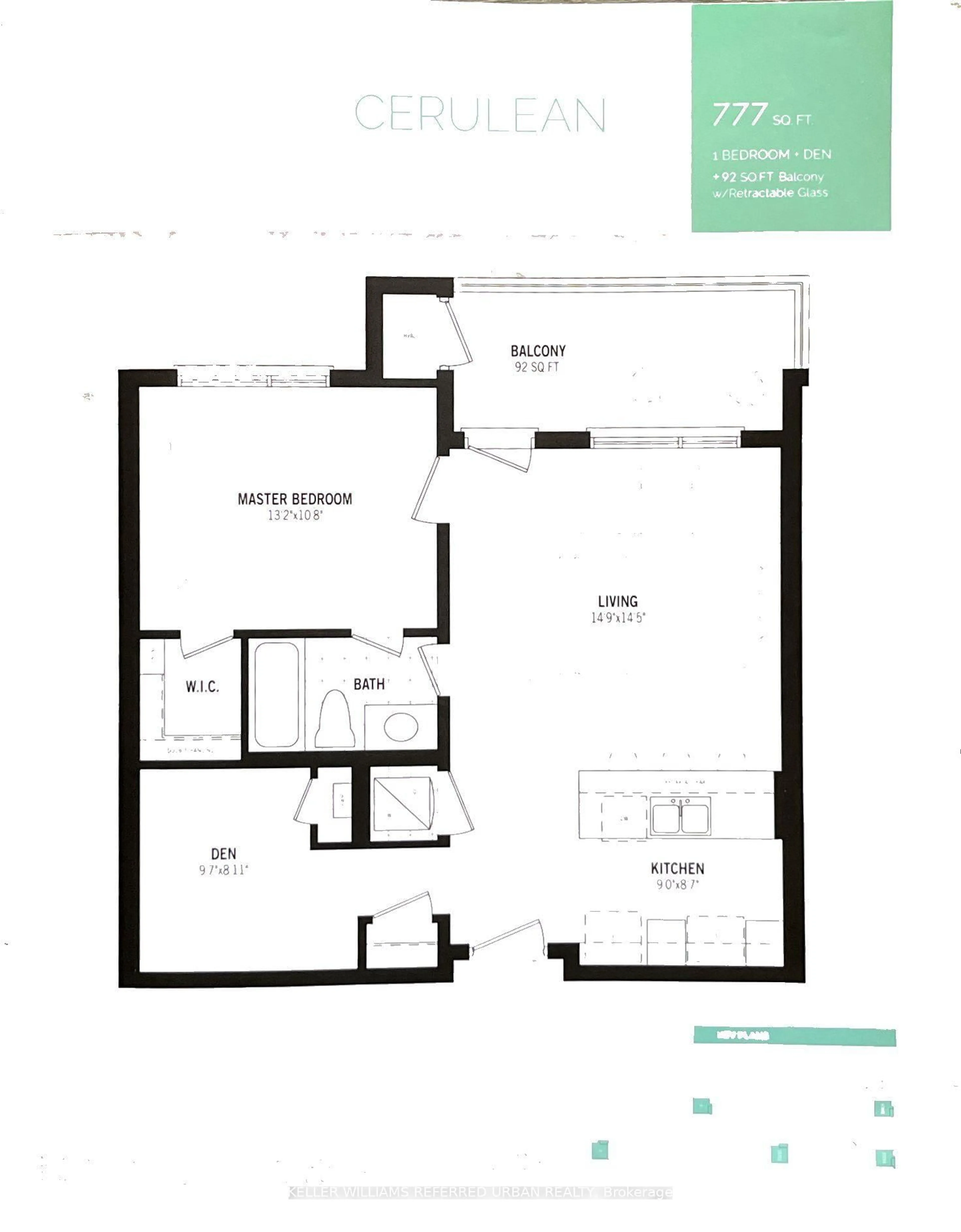 Floor plan for 2 Adam Sellers St #206, Markham Ontario L6B 1P2