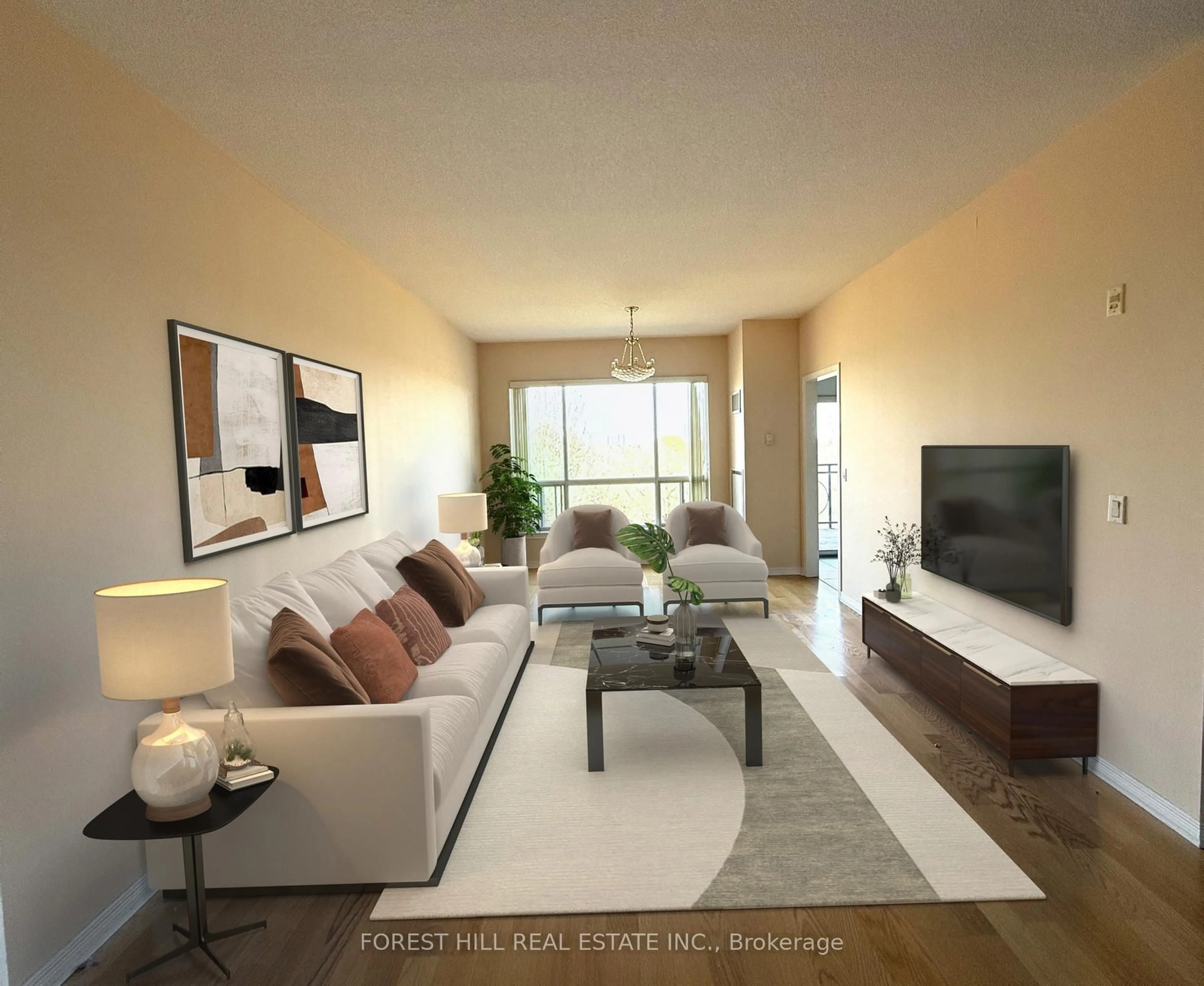 Living room with furniture, unknown for 2 Maison Parc Crt #523, Vaughan Ontario L4J 9K4