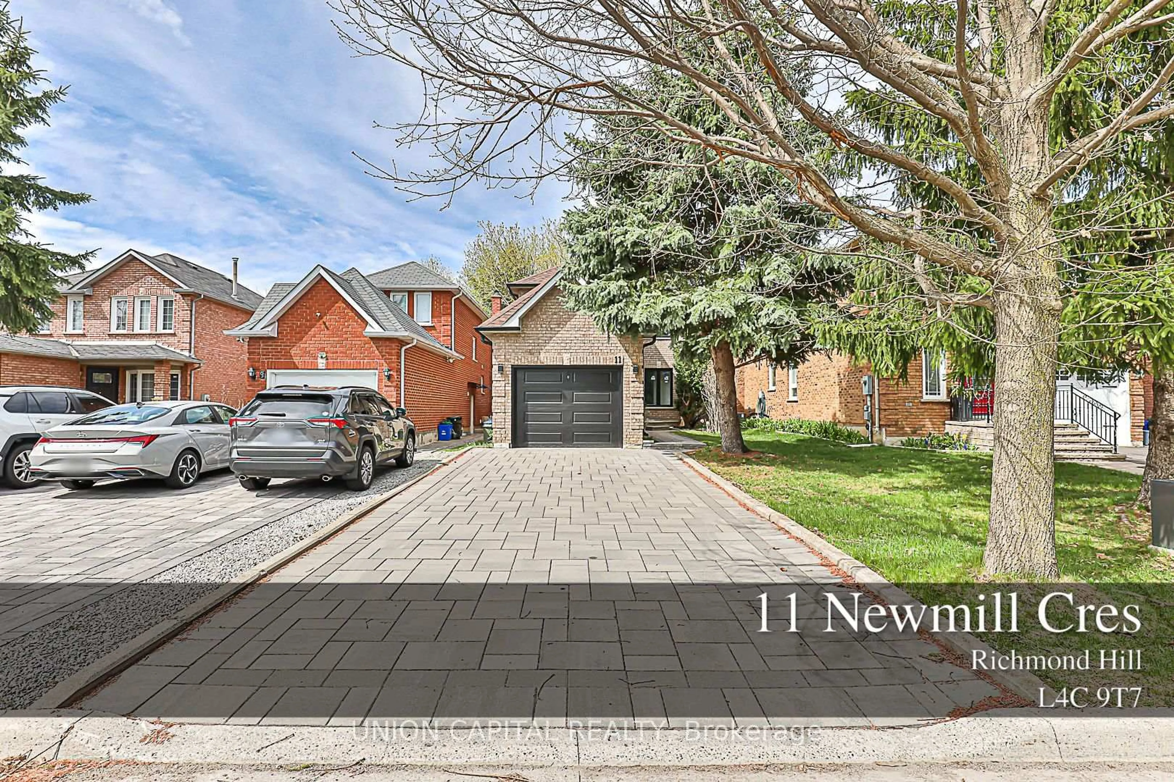 Home with brick exterior material, street for 11 Newmill Cres, Richmond Hill Ontario L4C 9T7