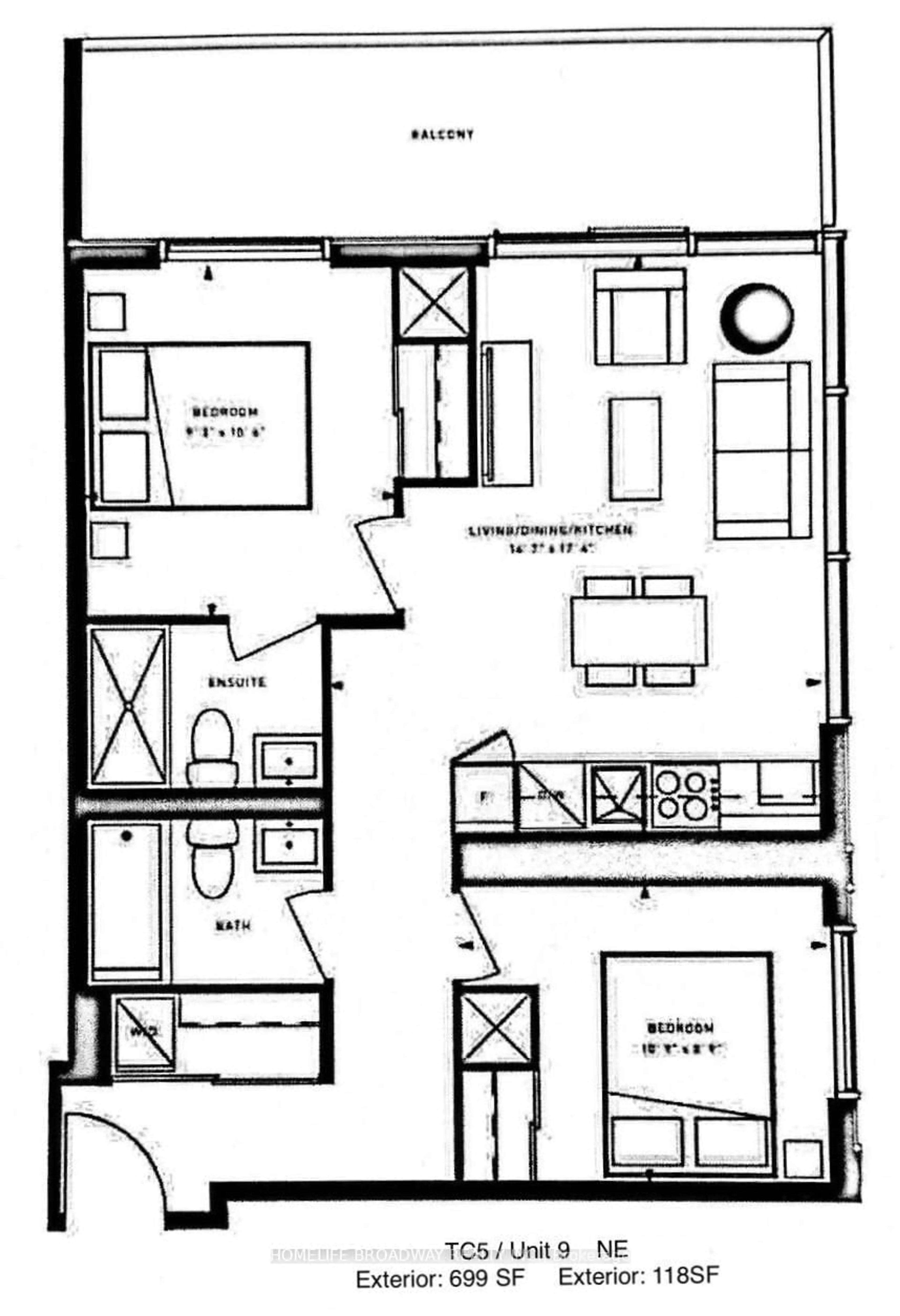 Floor plan for 7890 Jane St #4809, Vaughan Ontario L4K 0K9